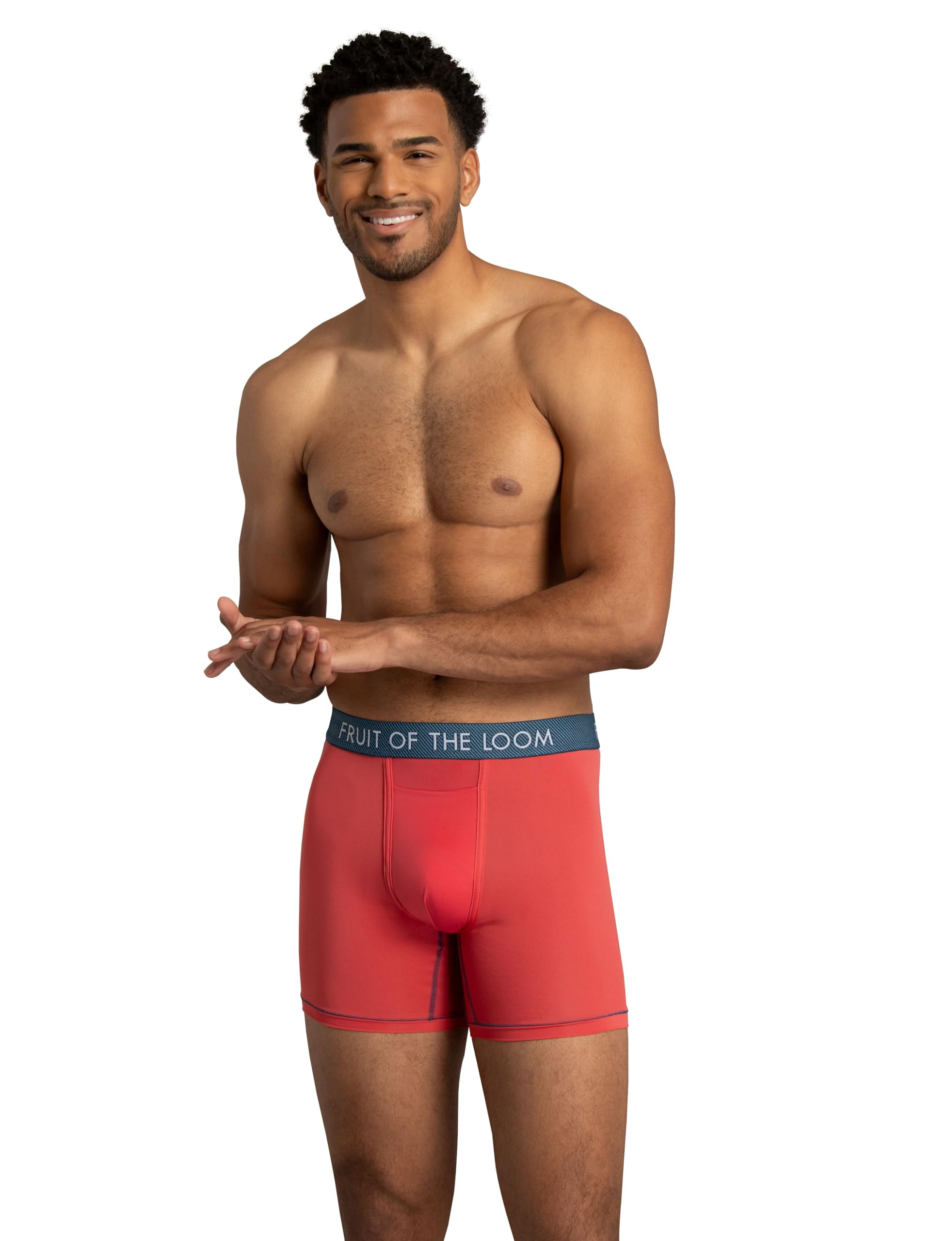 Fruit of the Loom Men's Getaway Boxer Briefs, Lightweight Breathable Fabric, Quick Dry & Odor Control