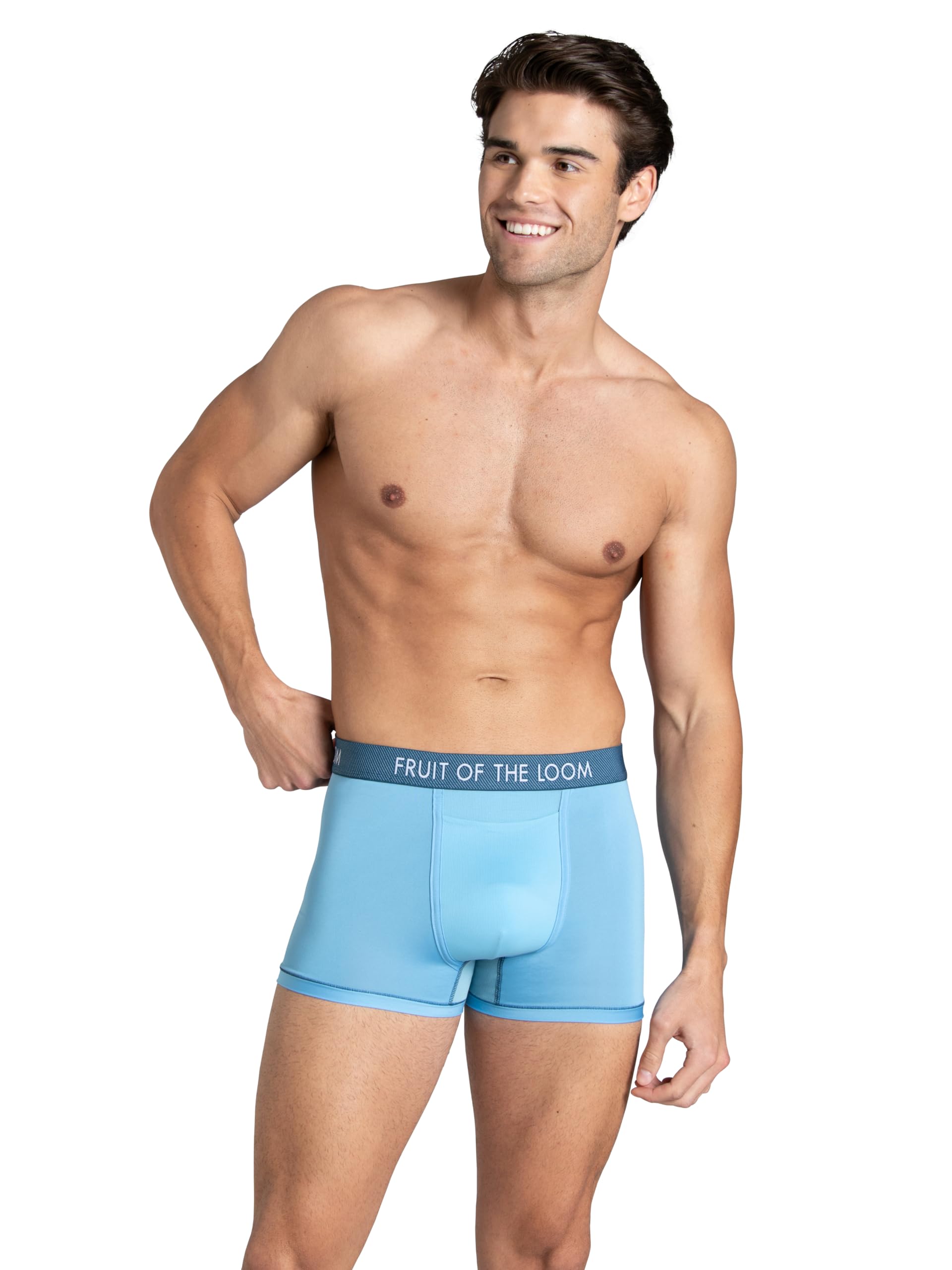 Fruit of the Loom Men's Getaway Boxer Briefs, Lightweight Breathable Fabric, Quick Dry & Odor Control