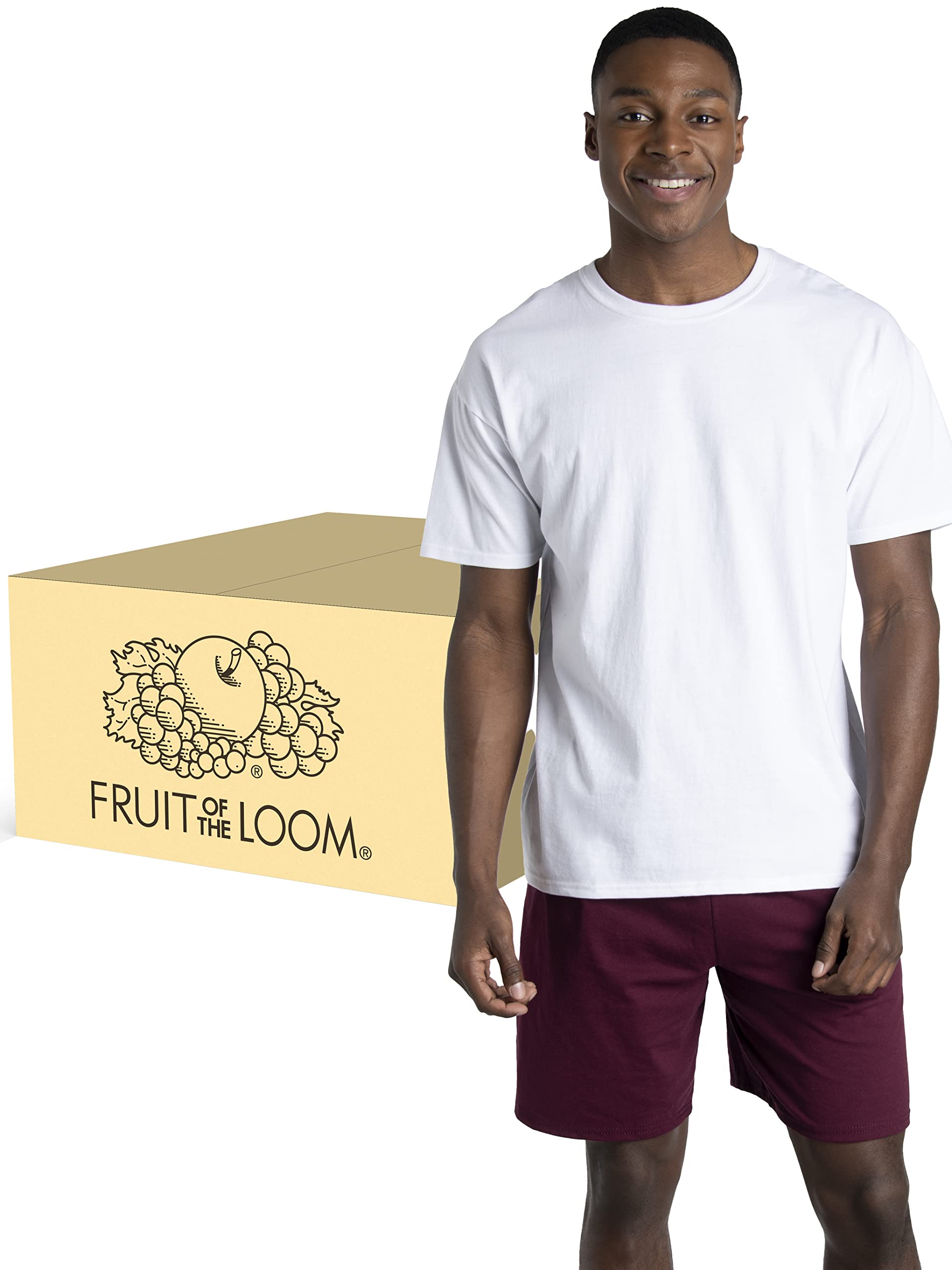 Fruit of the Loom Men's Eversoft Cotton T-Shirts, Breathable & Moisture Wicking with Odor Control, Sizes S-4X