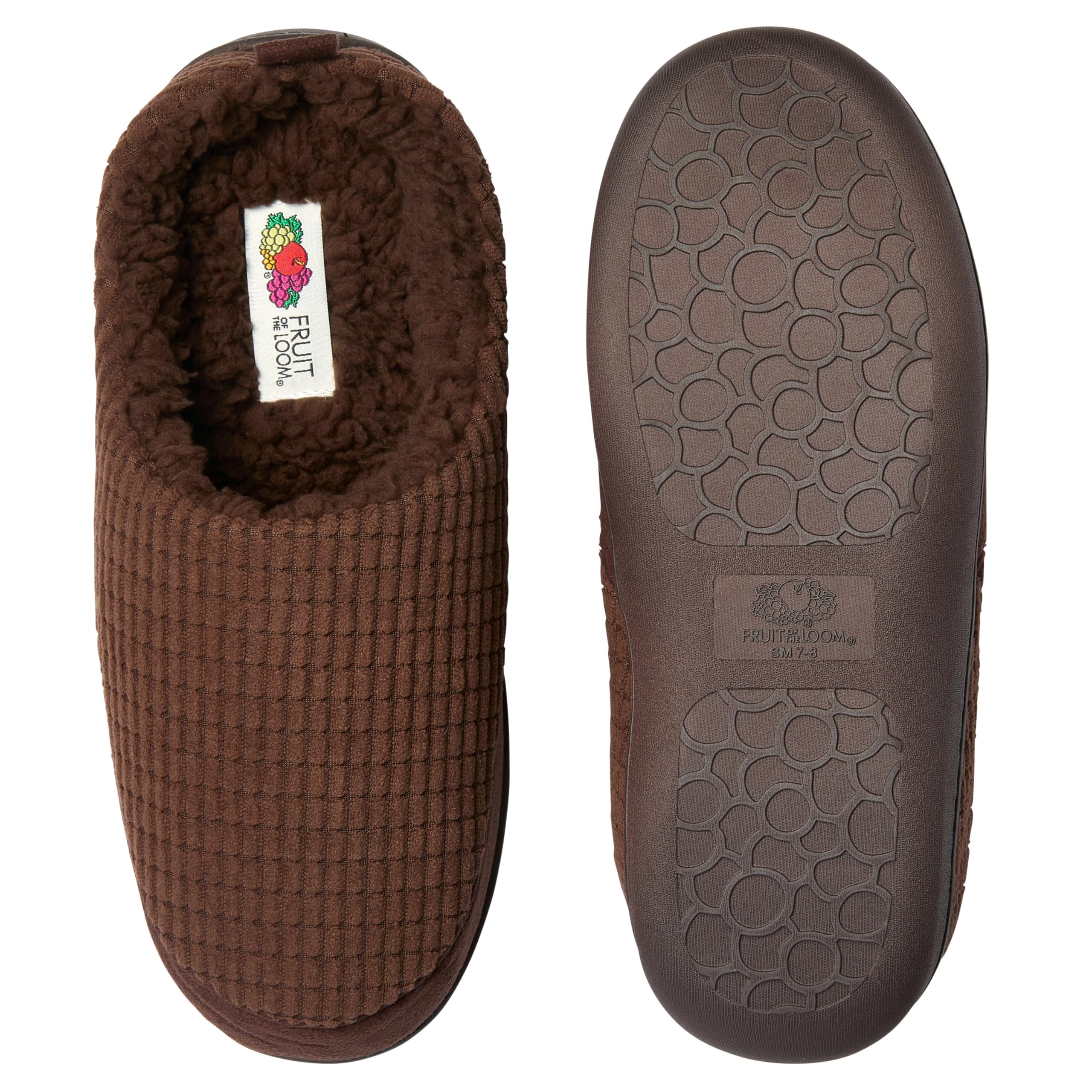 Fruit of the Loom Slipper For Men - Waffle Clog, Comfortable, Memory Foam Sole, Indoor/Outdoor, Machine Washable