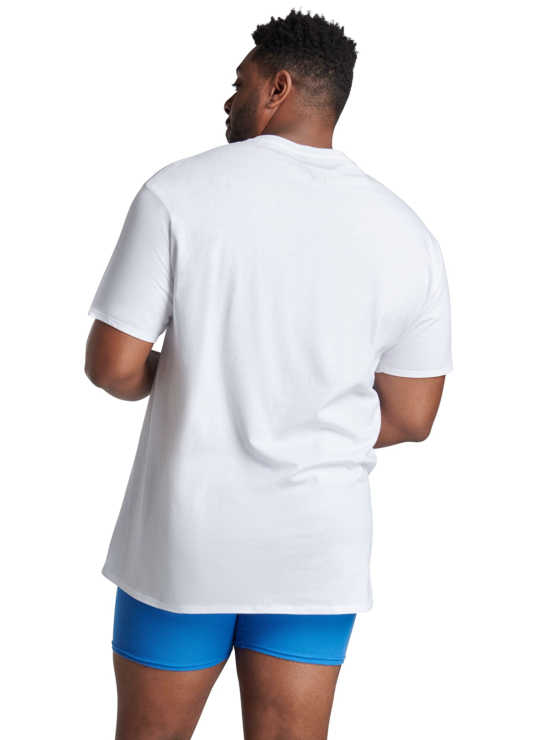 Fruit of the Loom Men's Eversoft Cotton Short Sleeve Pocket T-Shirts, Breathable & Tag Free