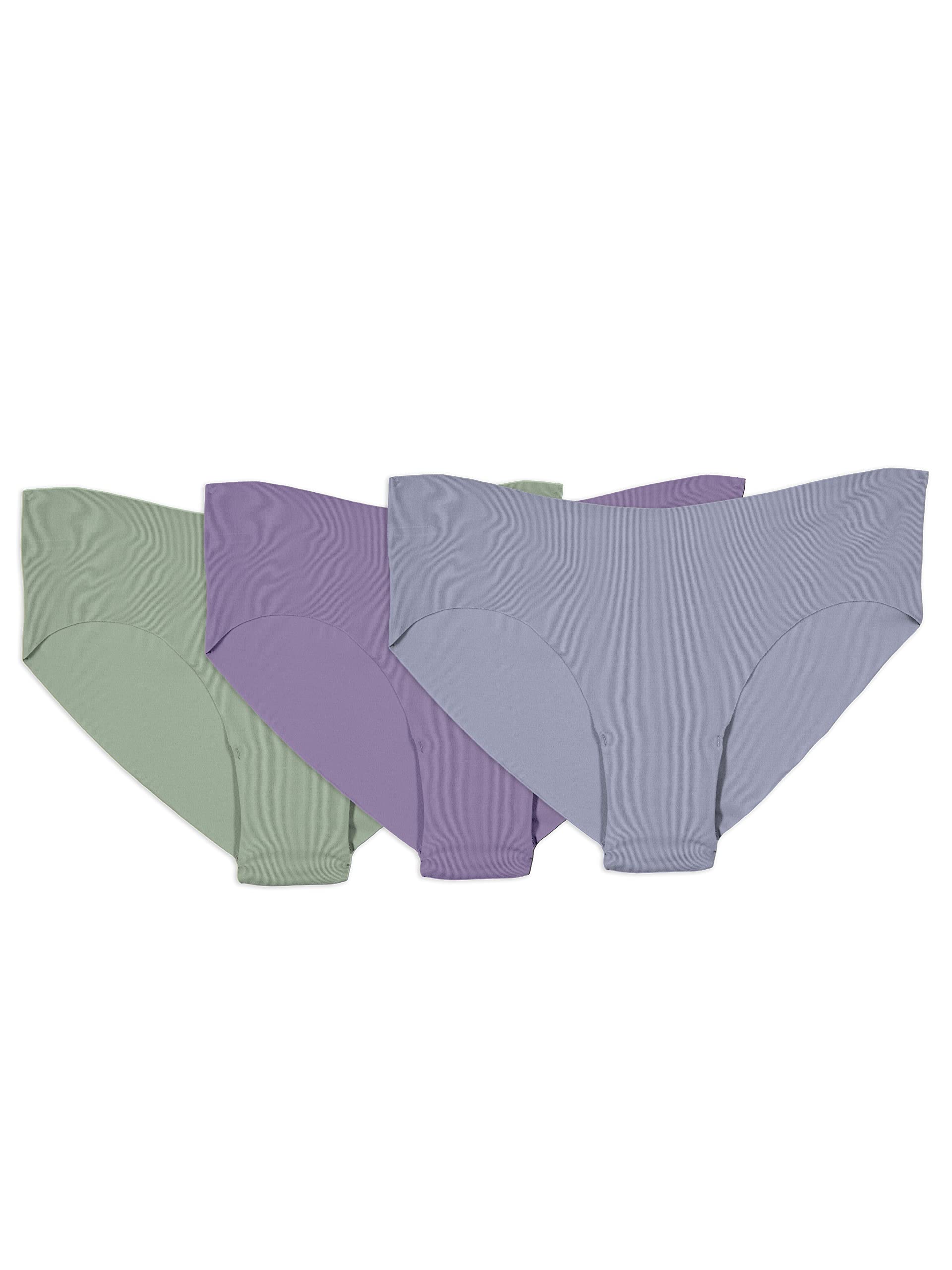 Fruit of the Loom Women's Underwear, Pima Cotton Blend Fabric, Super Smooth Raw Cut Edges