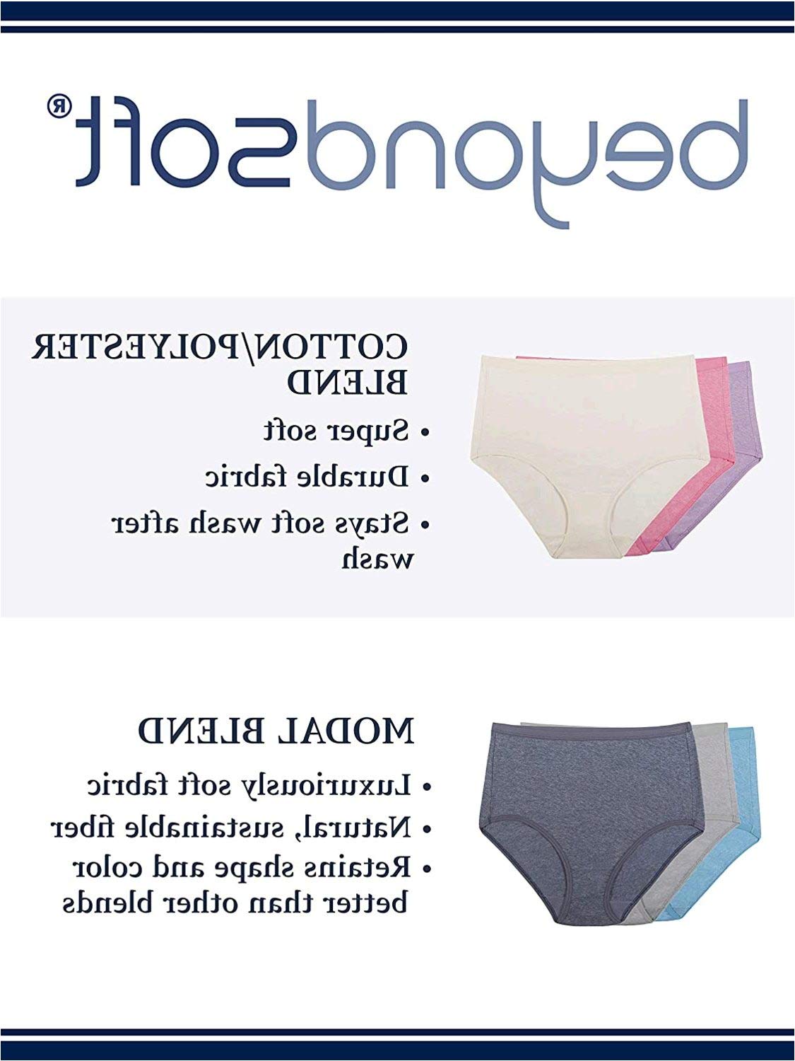 Fruit of the Loom Women's Beyondsoft Underwear, Super Soft Designed with Comfort in Mind, Available in Plus Size