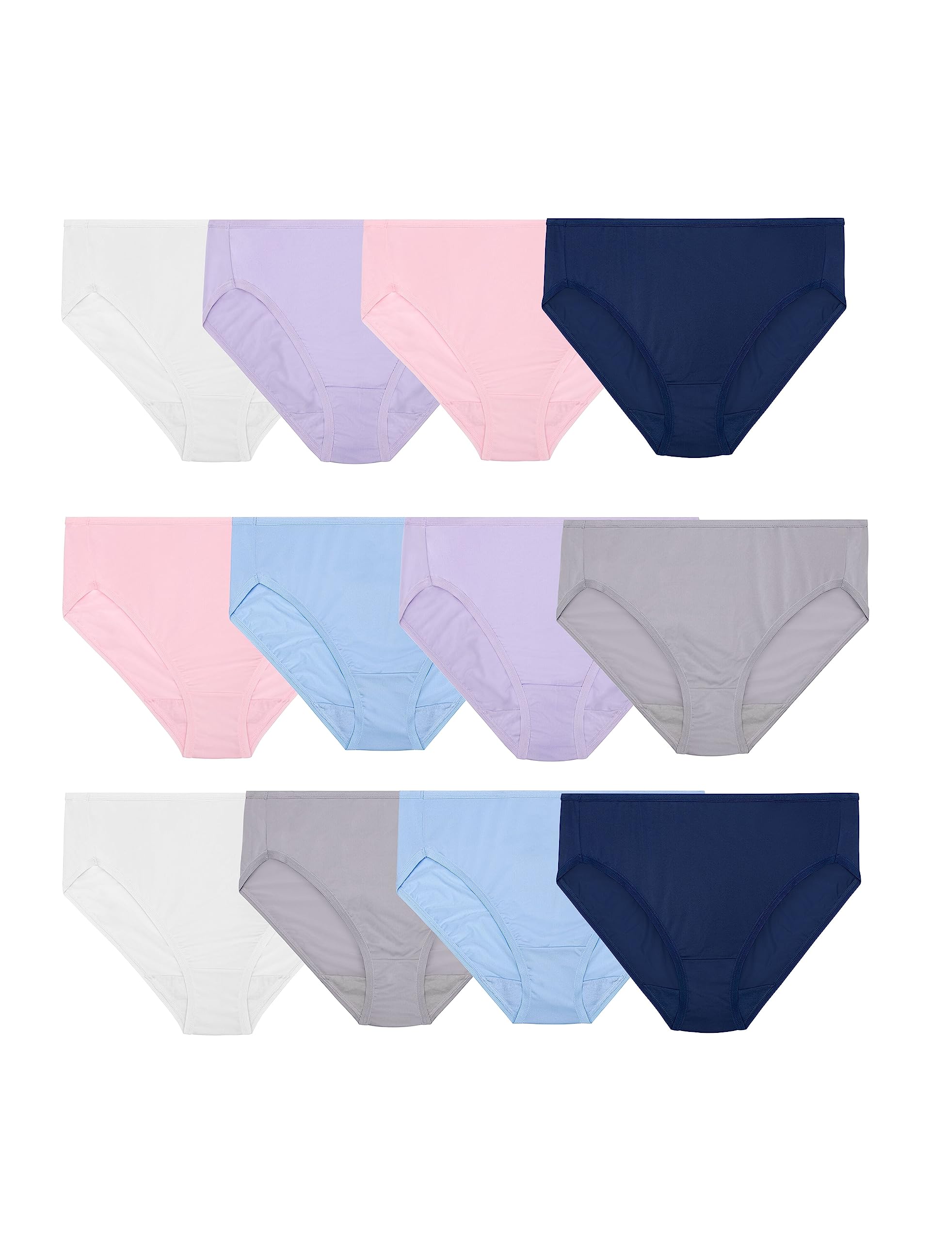 Fruit of the Loom Women's Lightweight Microfiber Underwear, Smooth Under Clothes, Available in Plus Size