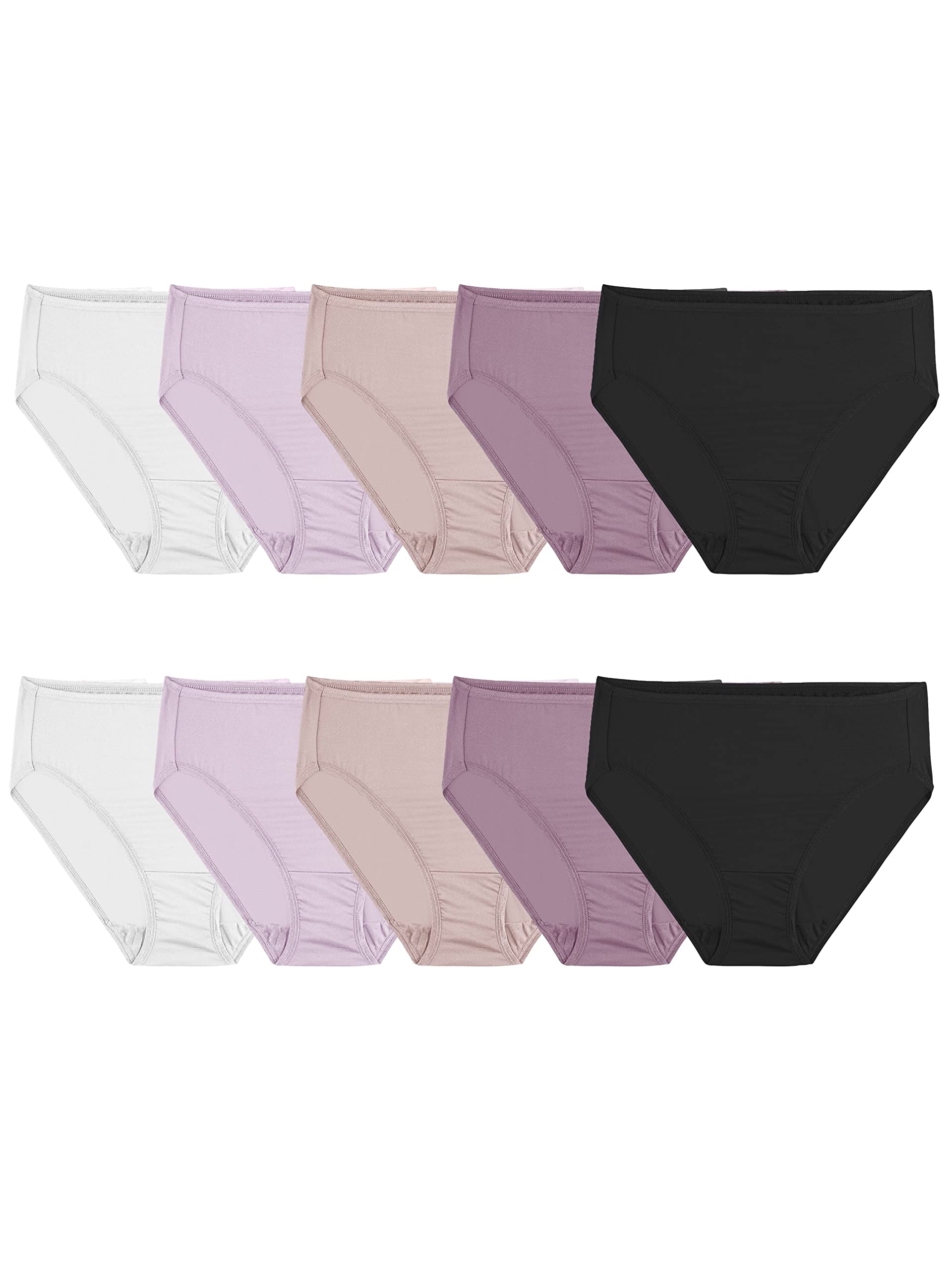 Fruit of the Loom Women's Lightweight Microfiber Underwear, Smooth Under Clothes, Available in Plus Size