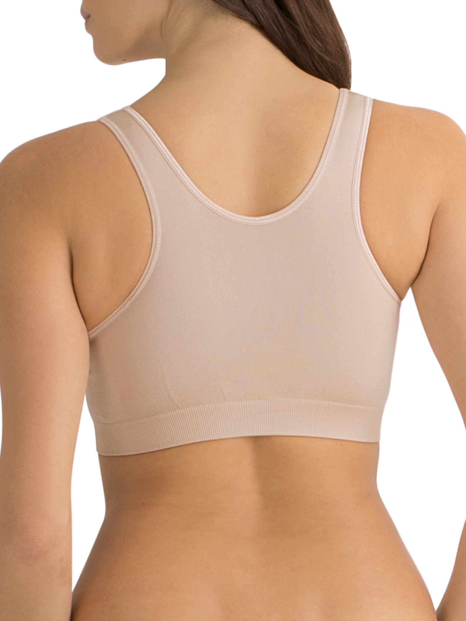Fruit of the Loom Women's Seamless Pullover Bra with Built-in Cups