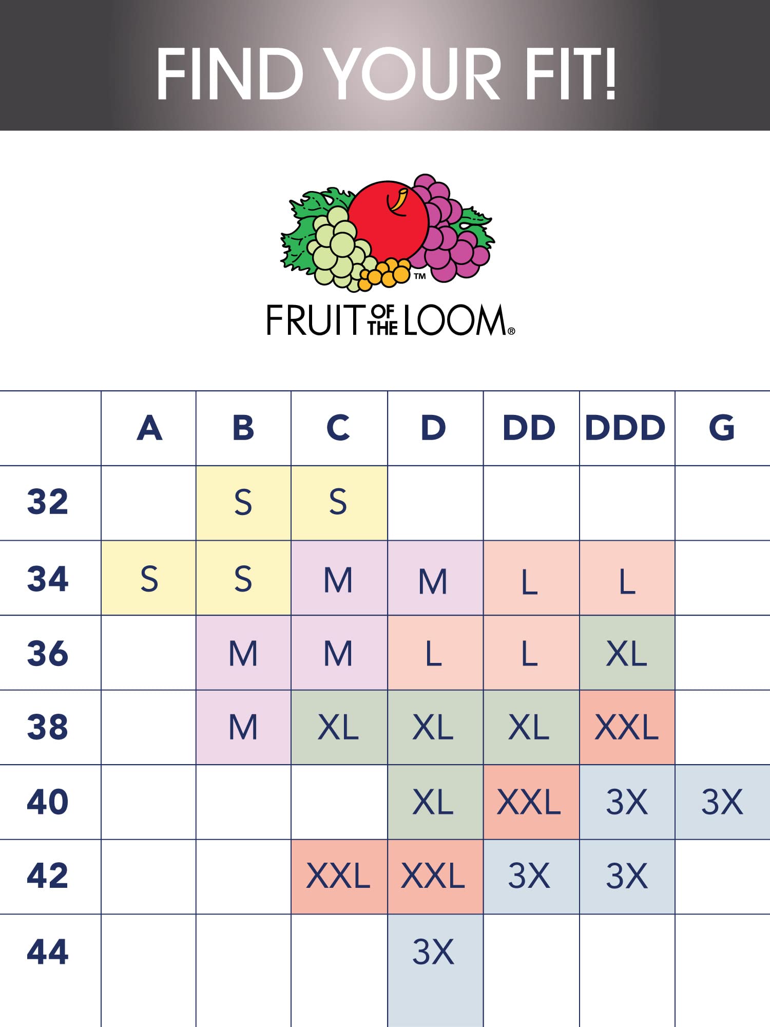 Fruit of the Loom Women's Wireless Full Coverage Bra Pack w/ Built In Pads - Smooth, Supportive & All-Day Comfort Fit