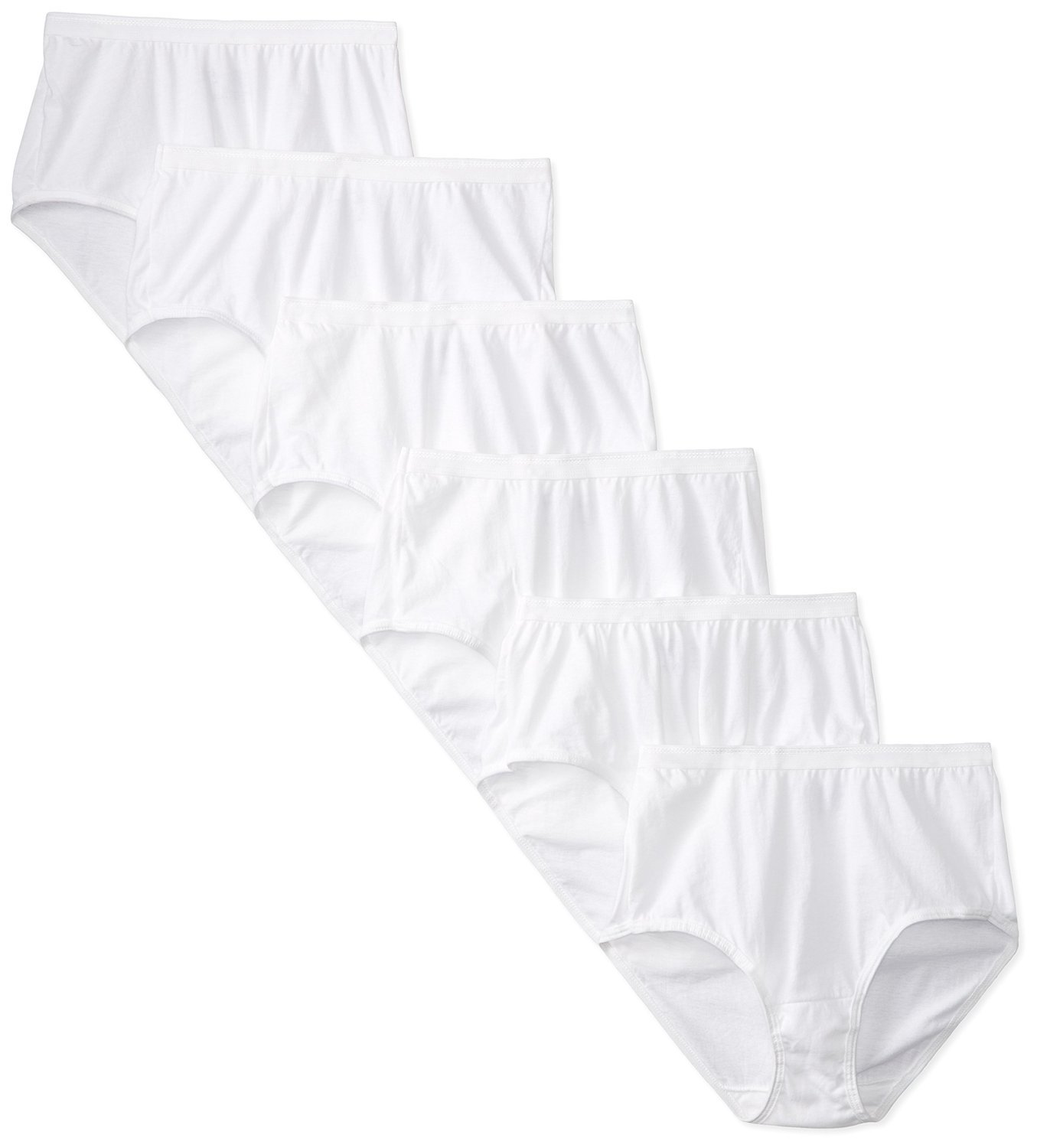 Fruit of the Loom Women's Eversoft Cotton Brief Underwear, Tag Free & Breathable, Available in Plus Size