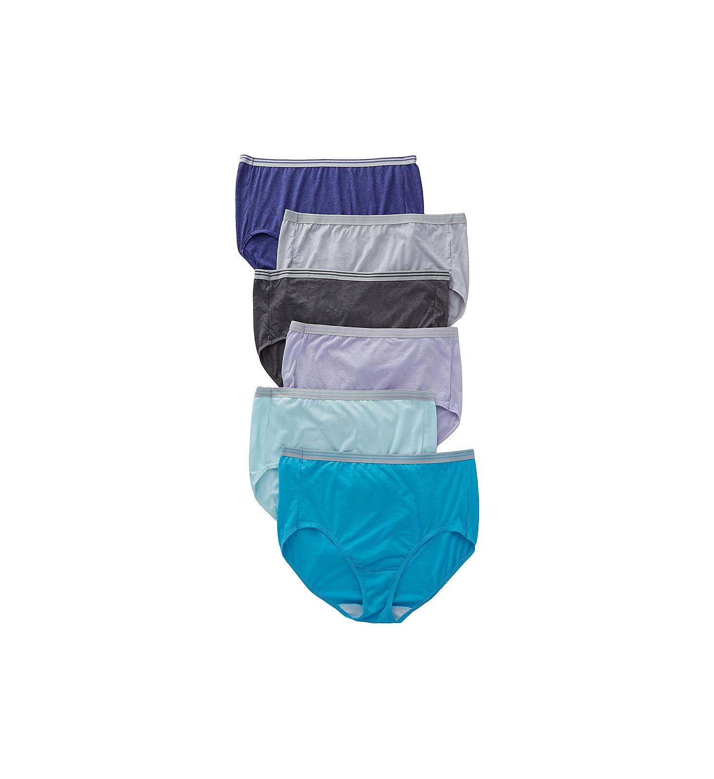 Fruit of the Loom Women's Size Underwear, Designed to Fit Your Curves, Brief-Cotton-Colors May Vary, 9 Plus