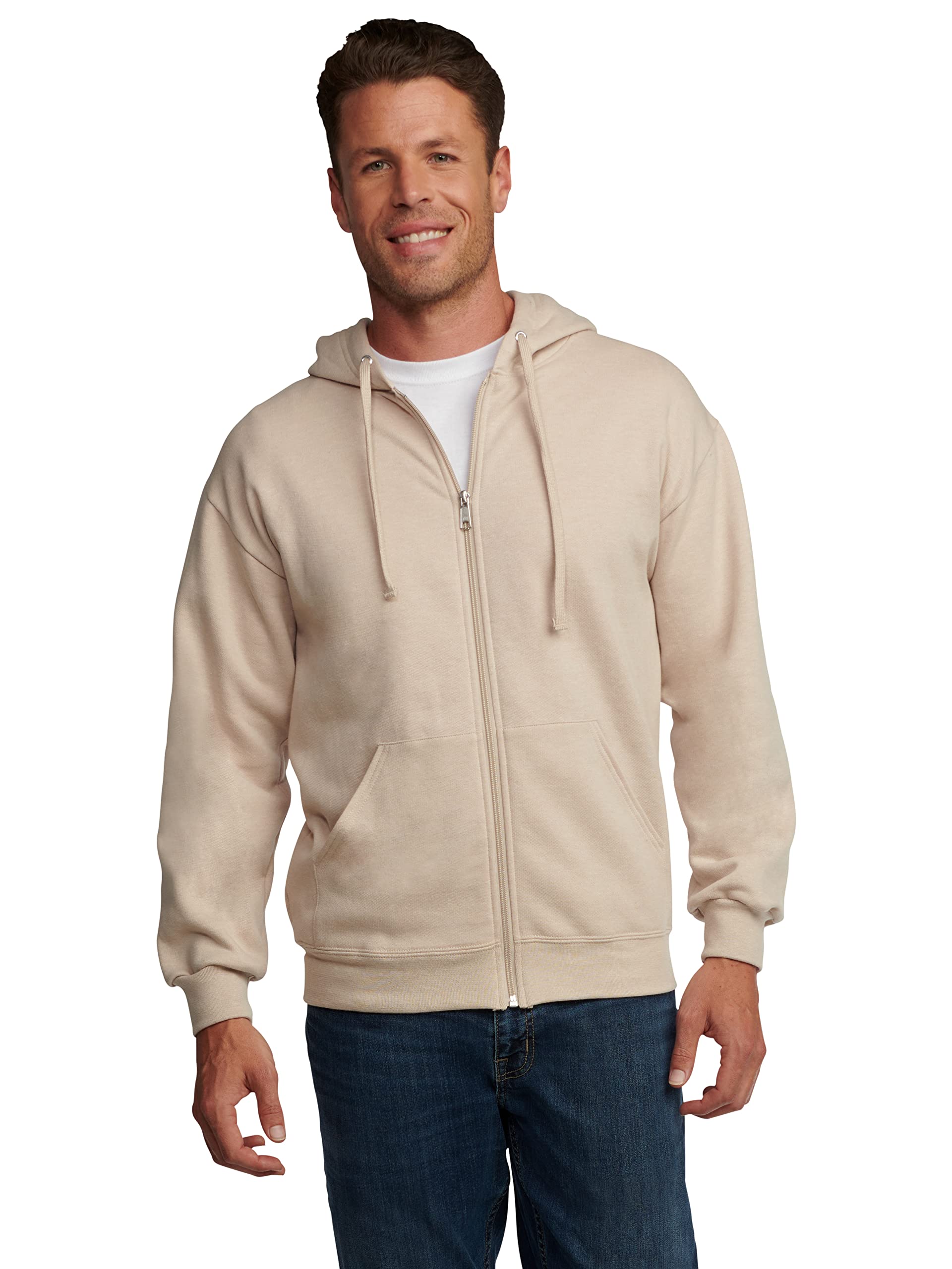 Fruit of the Loom Unisex Adult EverSoft Fleece Full Zip Hoodie Sweatshirt