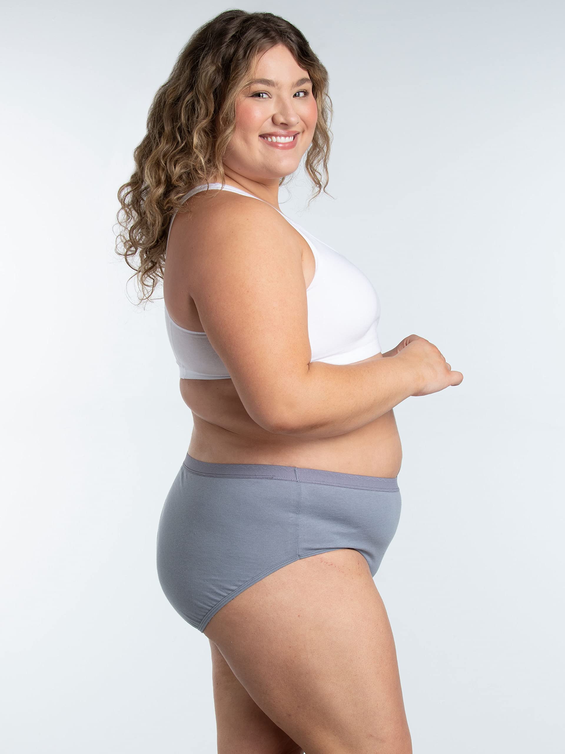 Fruit of the Loom Women's Plus Size Underwear, Fit for Me, Designed to Fit Your Curves