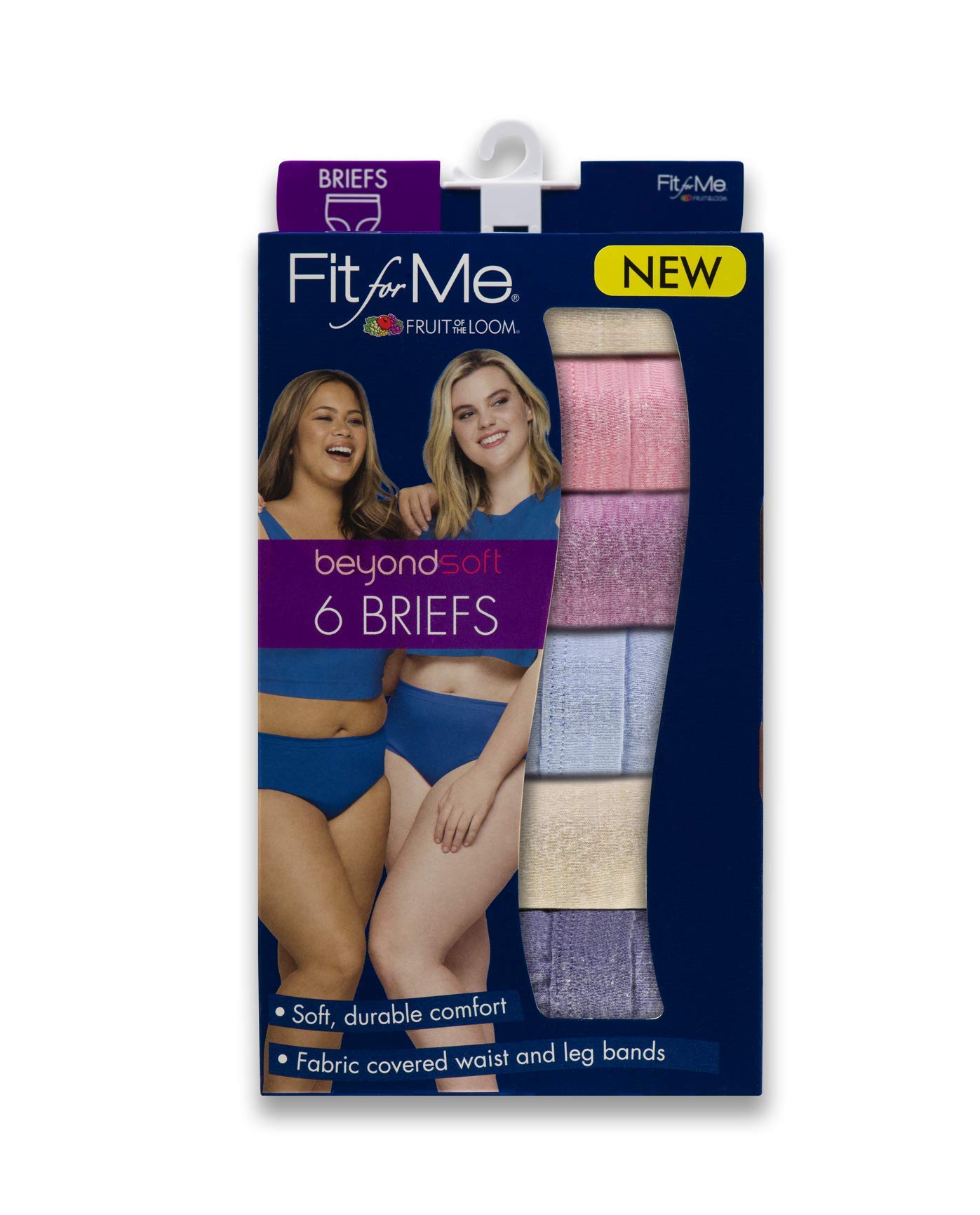 Fruit of the Loom Women's Size Underwear, Designed to Fit Your Curves, Brief-Beyondsoft Cotton Blend-Assorted, 11 Plus