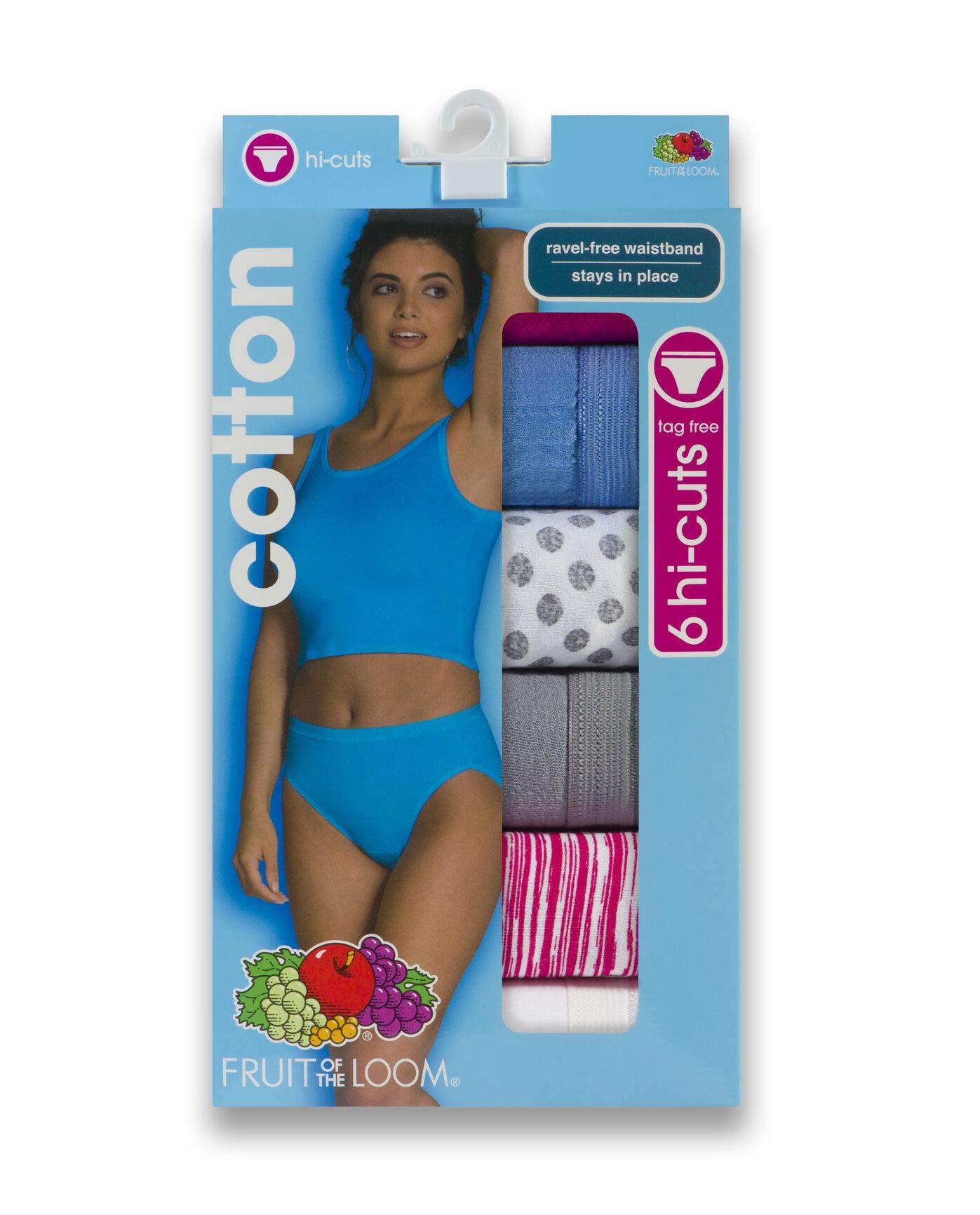 Fruit of the Loom Women's Cotton Hi Cut Brief