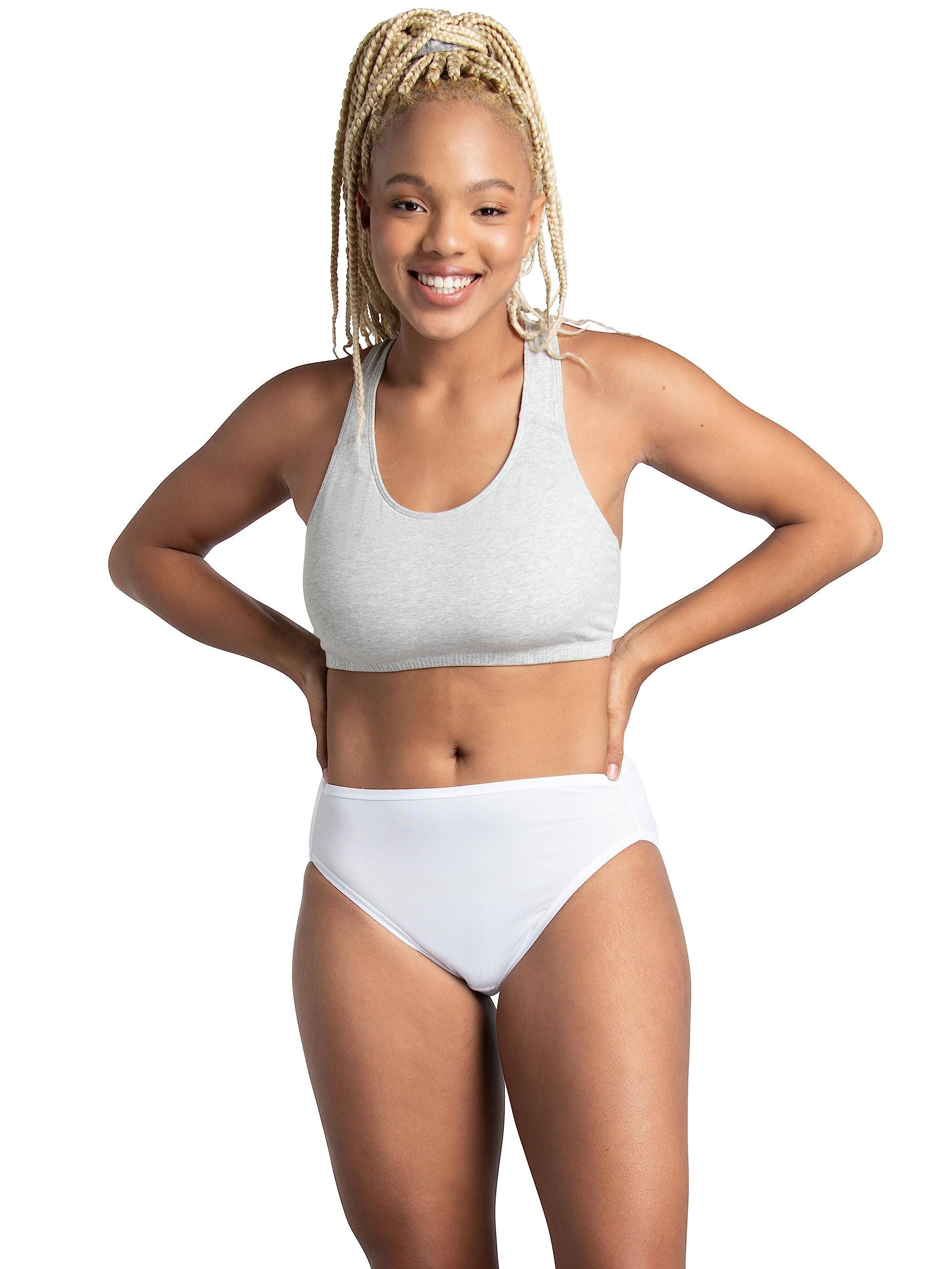 Fruit of the Loom Women's Lightweight Microfiber Underwear, Smooth Under Clothes, Available in Plus Size