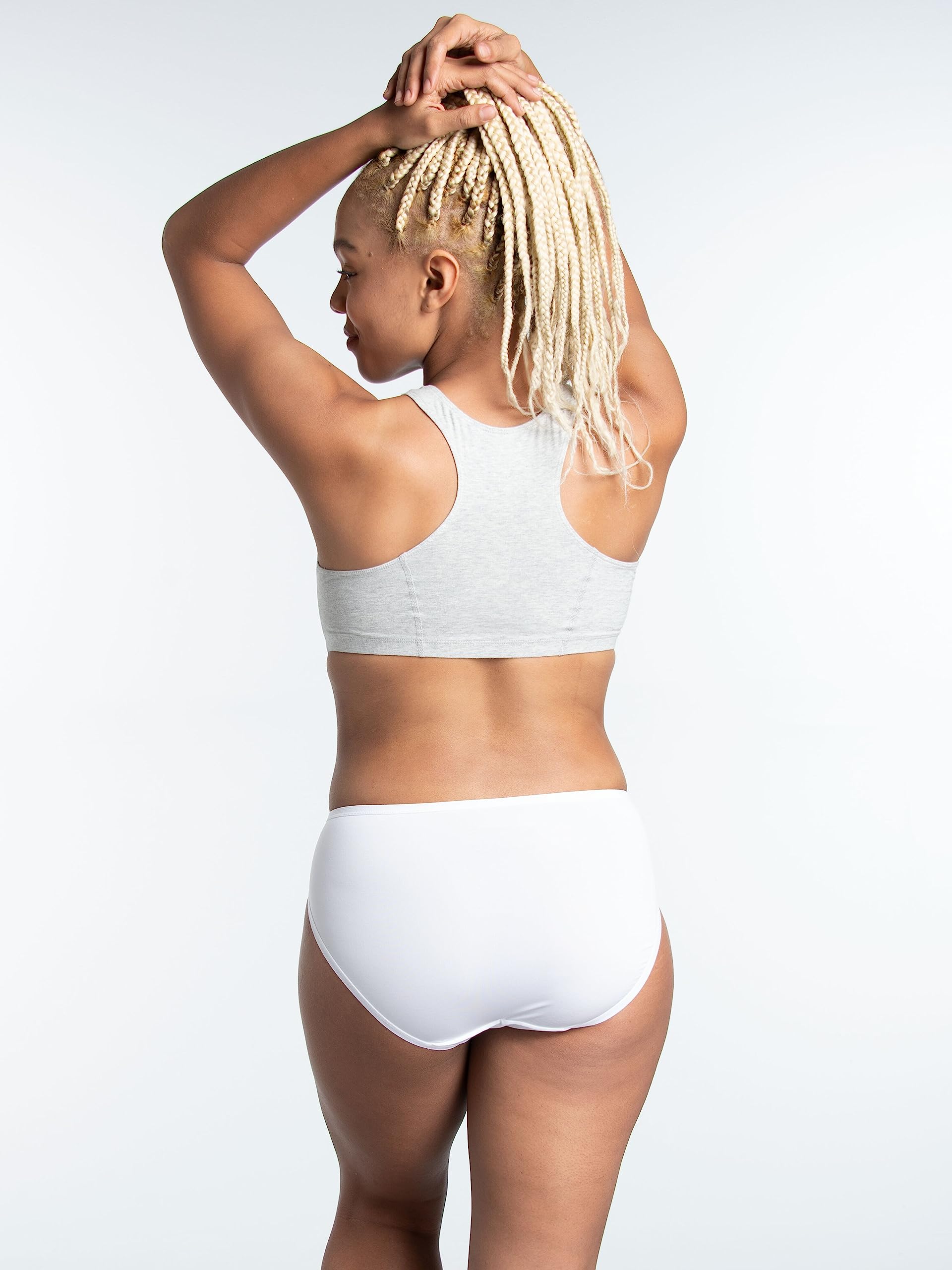 Fruit of the Loom Women's Lightweight Microfiber Underwear, Smooth Under Clothes, Available in Plus Size