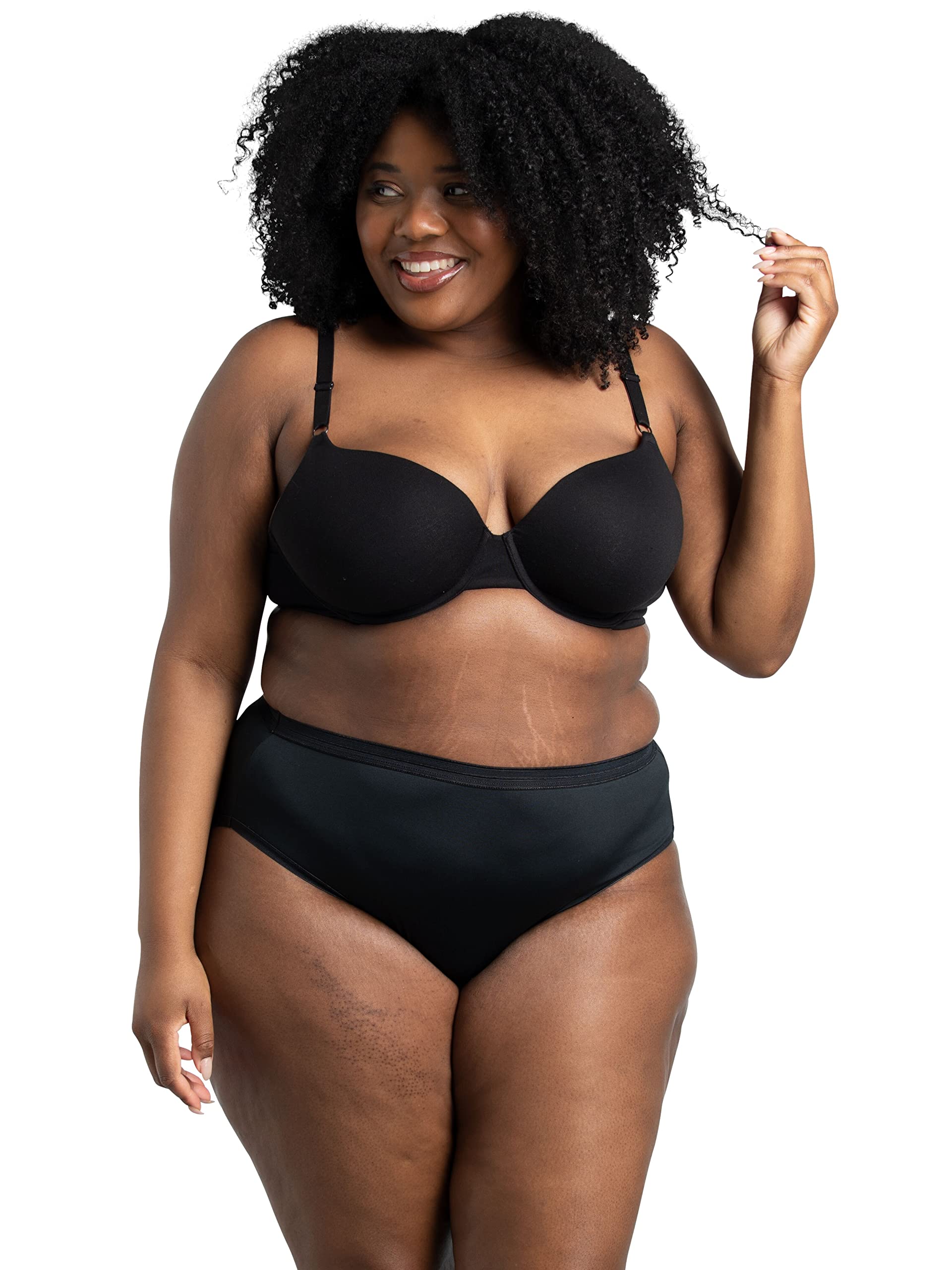 Fruit of the Loom Women's Lightweight Microfiber Underwear, Smooth Under Clothes, Available in Plus Size