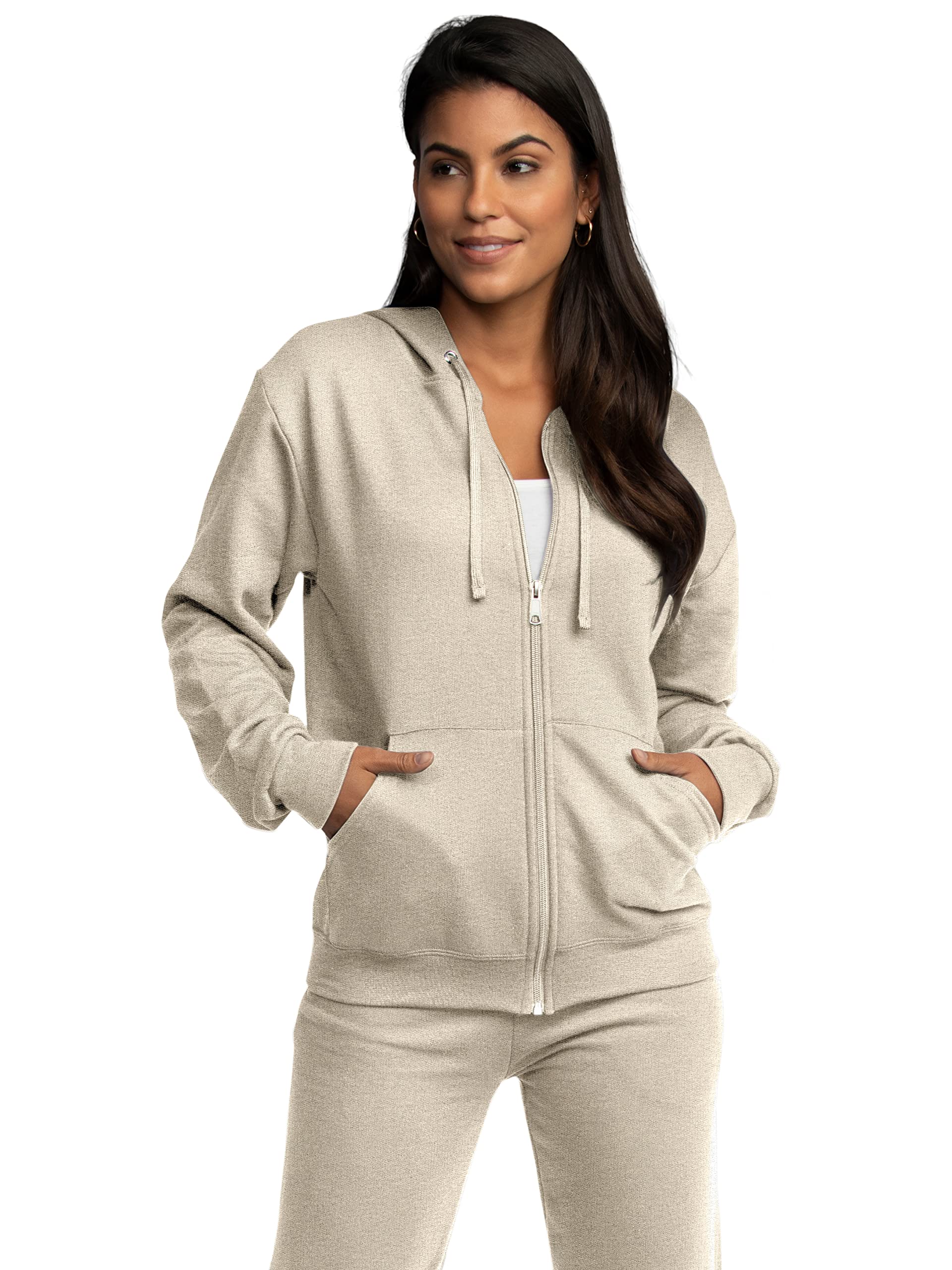 Fruit of the Loom Unisex Adult EverSoft Fleece Full Zip Hoodie Sweatshirt