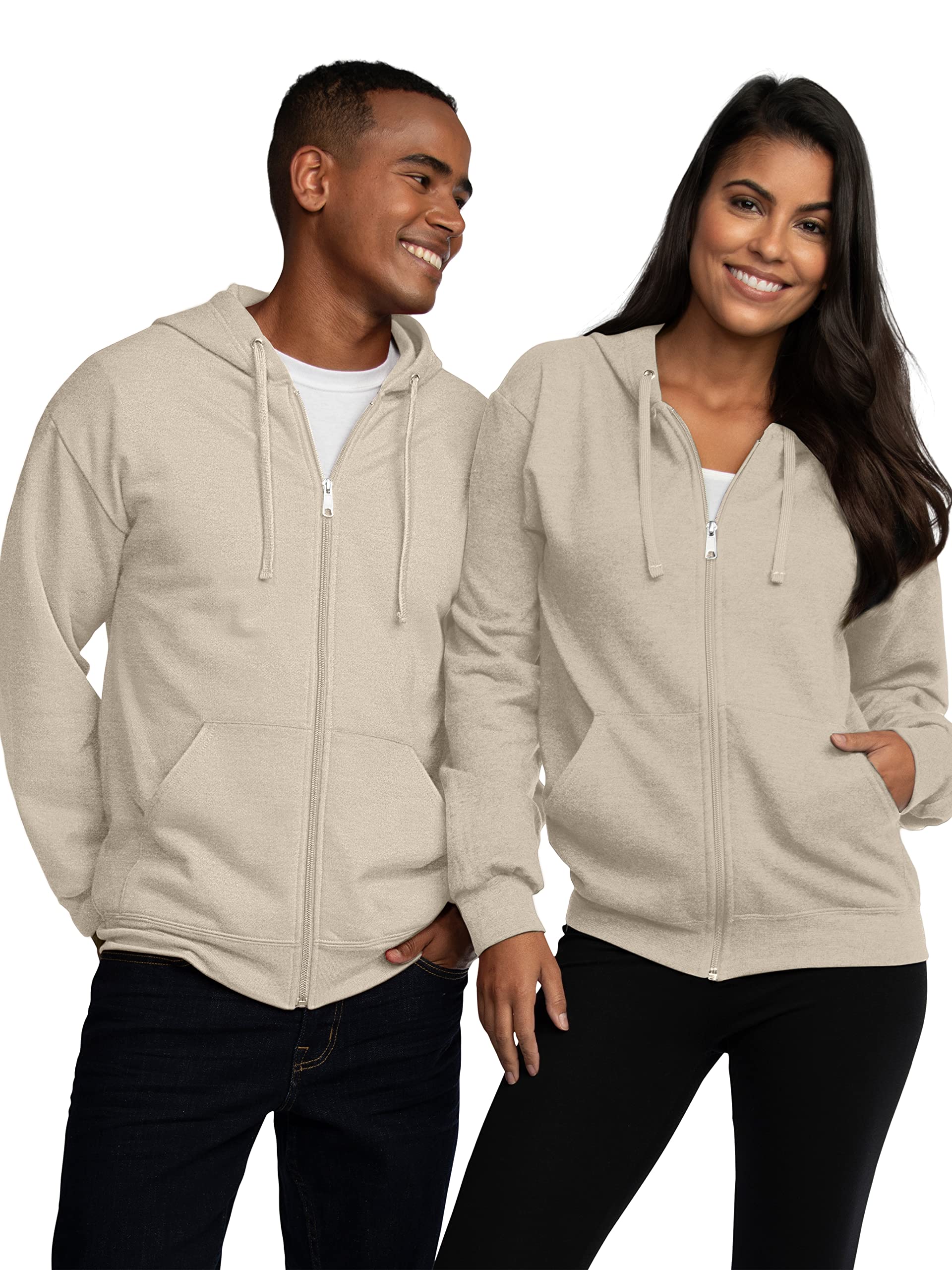 Fruit of the Loom Unisex Adult EverSoft Fleece Full Zip Hoodie Sweatshirt