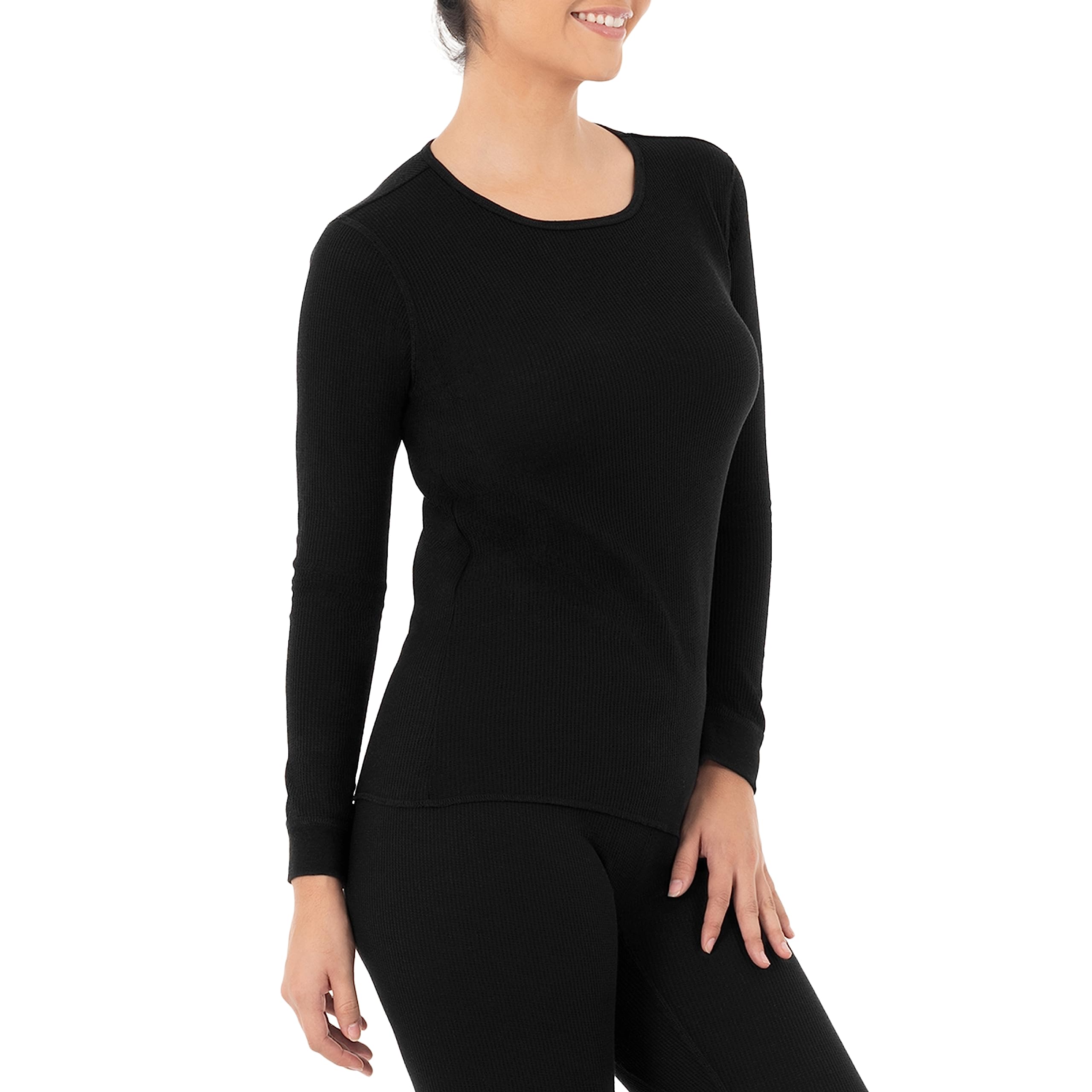Fruit of the Loom womens Micro Waffle Premium Thermal Underwear Tee Shirt