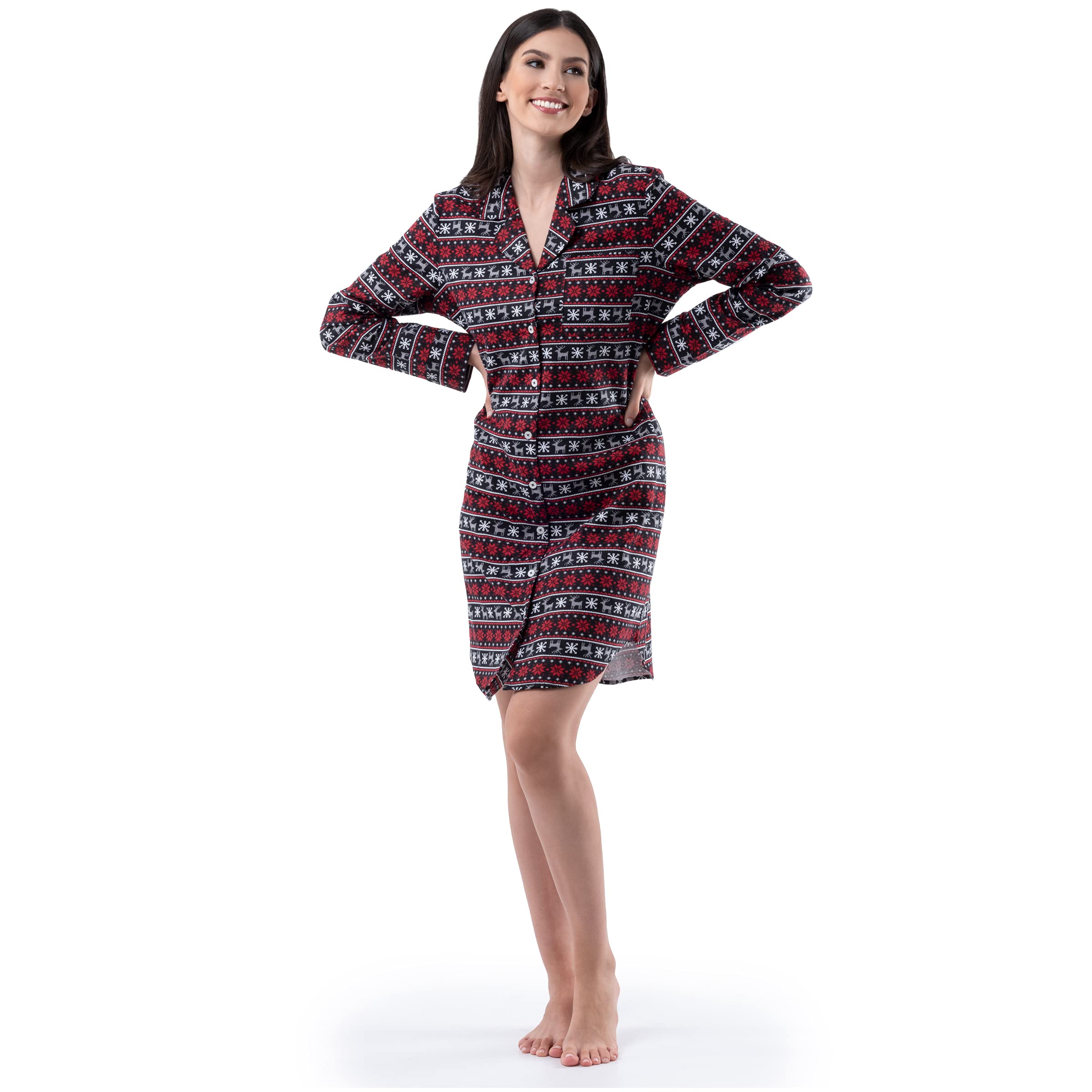 Fruit of the Loom Women's Flannel Sleep Shirt