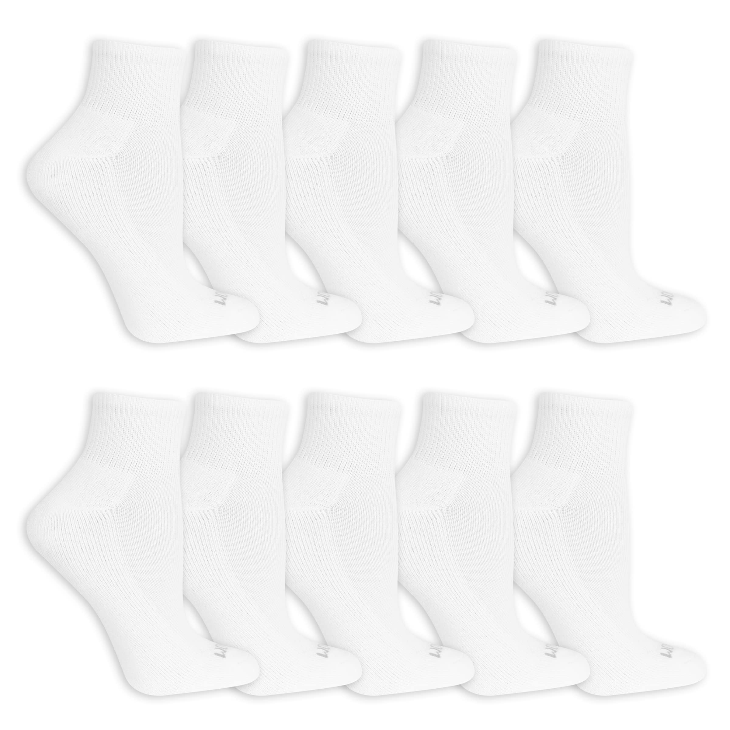 Fruit of the Loom Women's Everyday Soft Cushioned Ankle Socks (10 Pack)