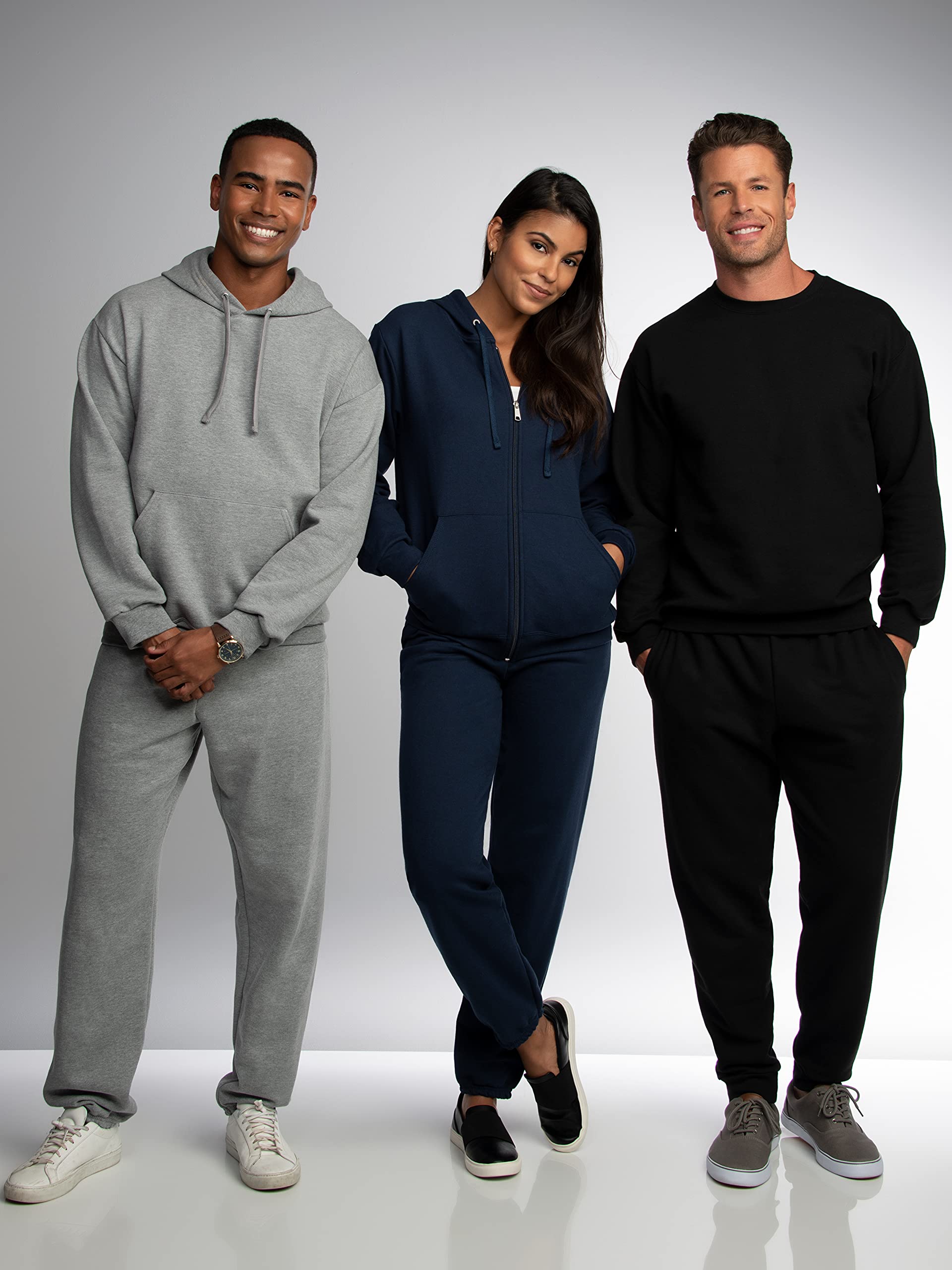 Fruit of the Loom Eversoft Fleece Joggers with Pockets, Relaxed Fit, Moisture Wicking, Breathable, Tapered Sweatpants