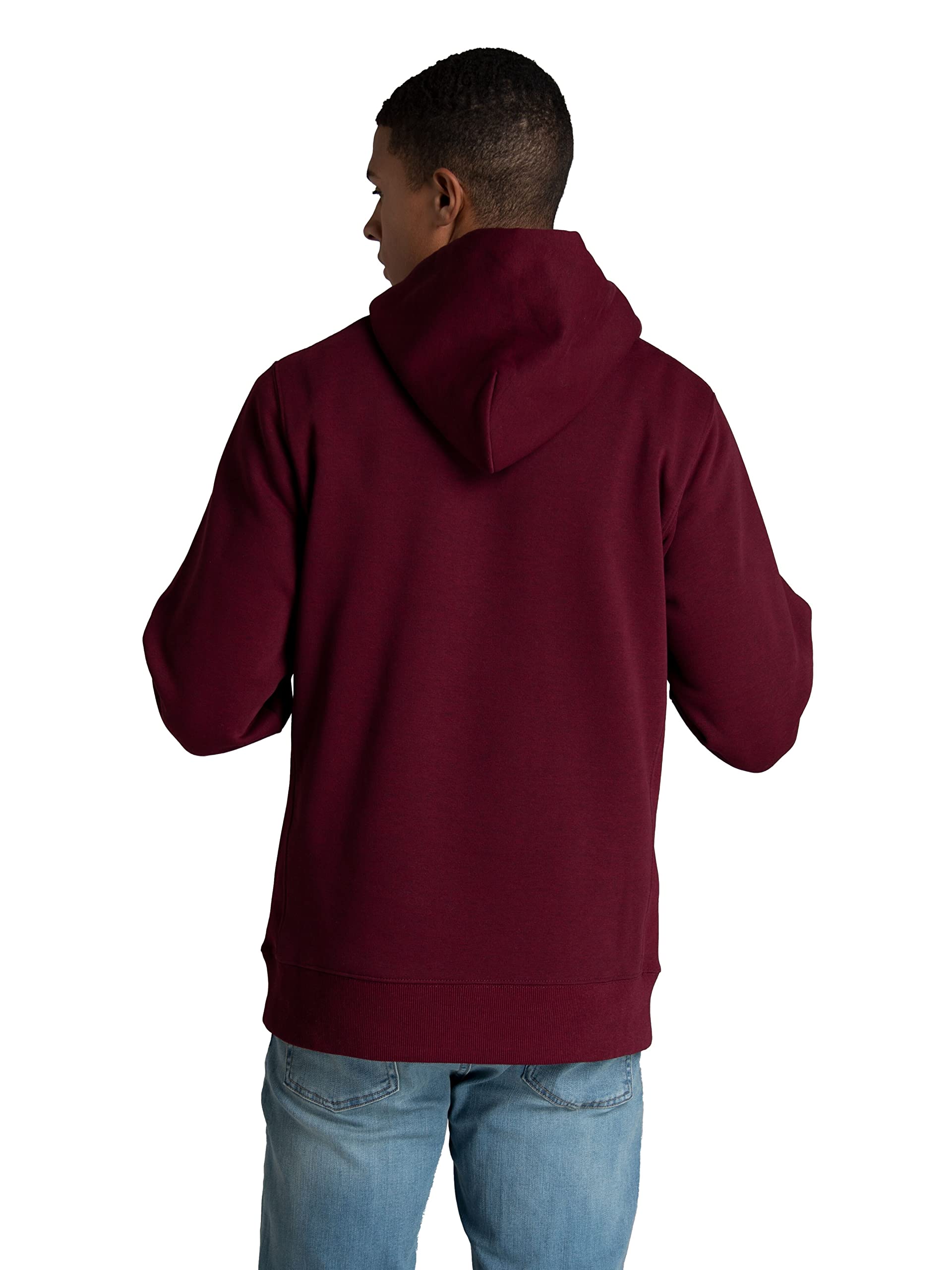 Fruit of the Loom Men's Crafted Comfort Fleece Crewneck Sweatshirts & Pullover Hoodies, Super Soft Cotton Blend, Sizes S-2X, Maroon Heather, Small