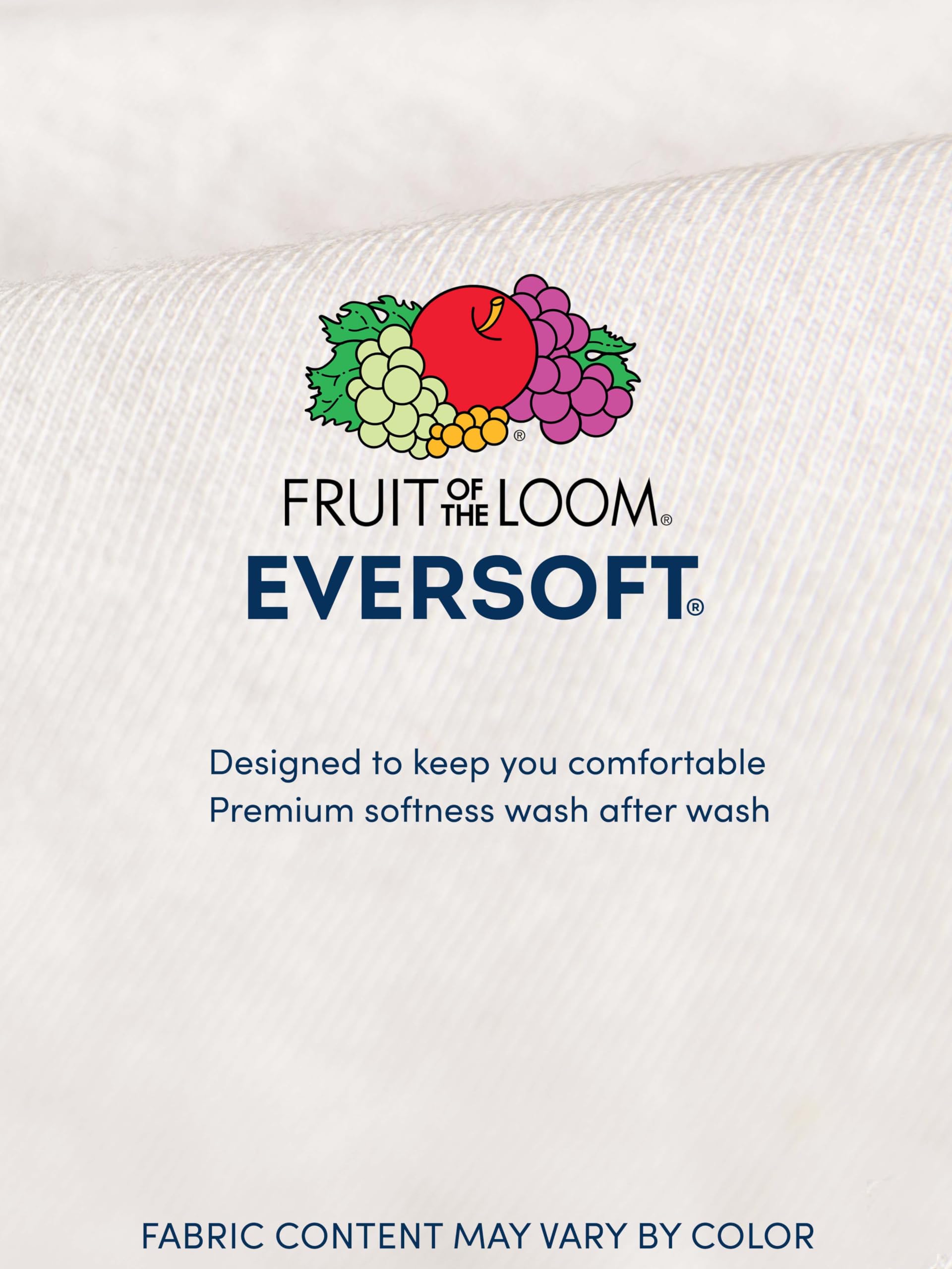 Fruit of the Loom Men's Eversoft Cotton T-Shirts, Breathable & Moisture Wicking with Odor Control, Sizes S-4X