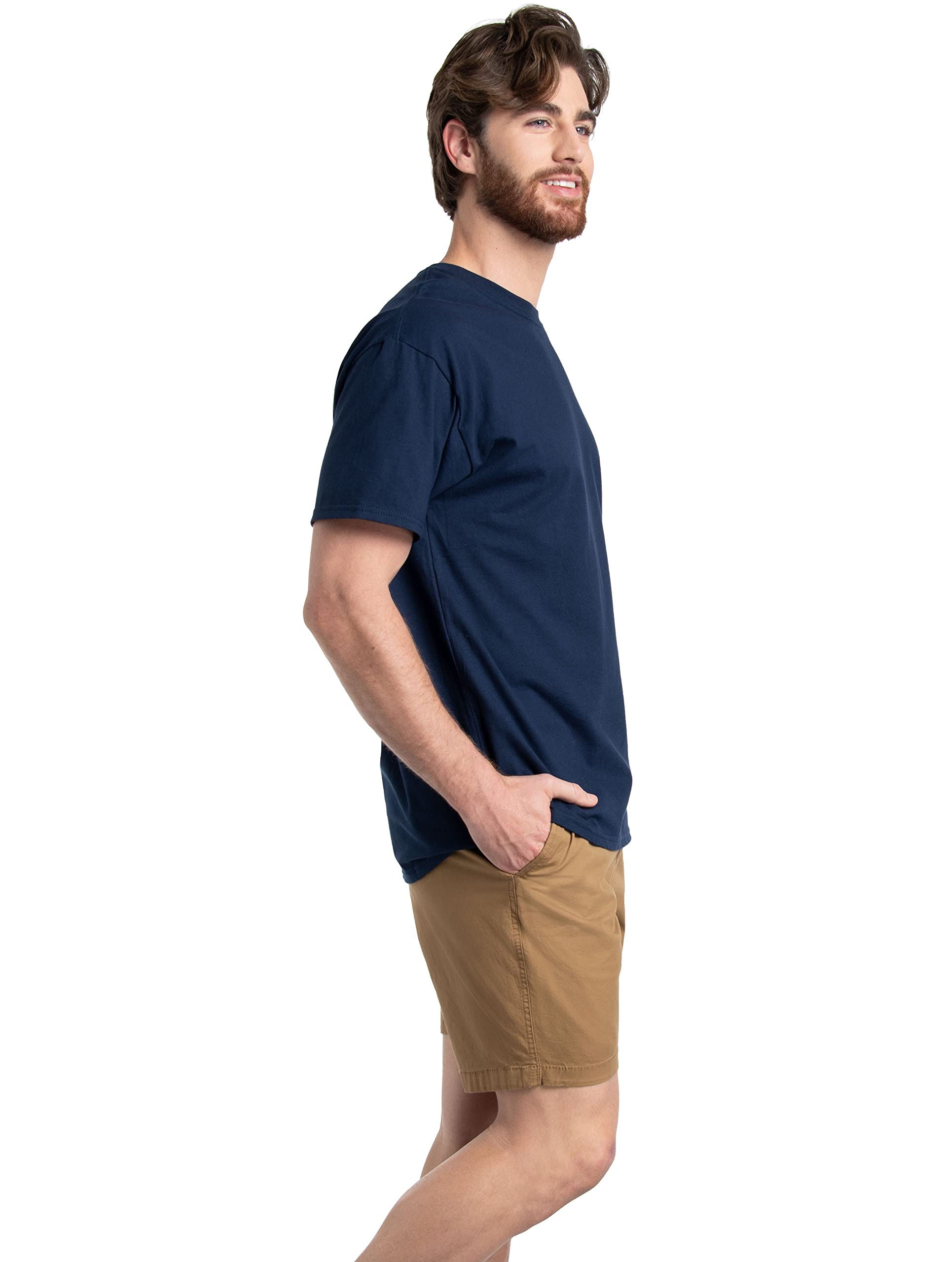 Fruit of the Loom Men's Eversoft Cotton T-Shirts, Breathable & Moisture Wicking with Odor Control, Sizes S-4X