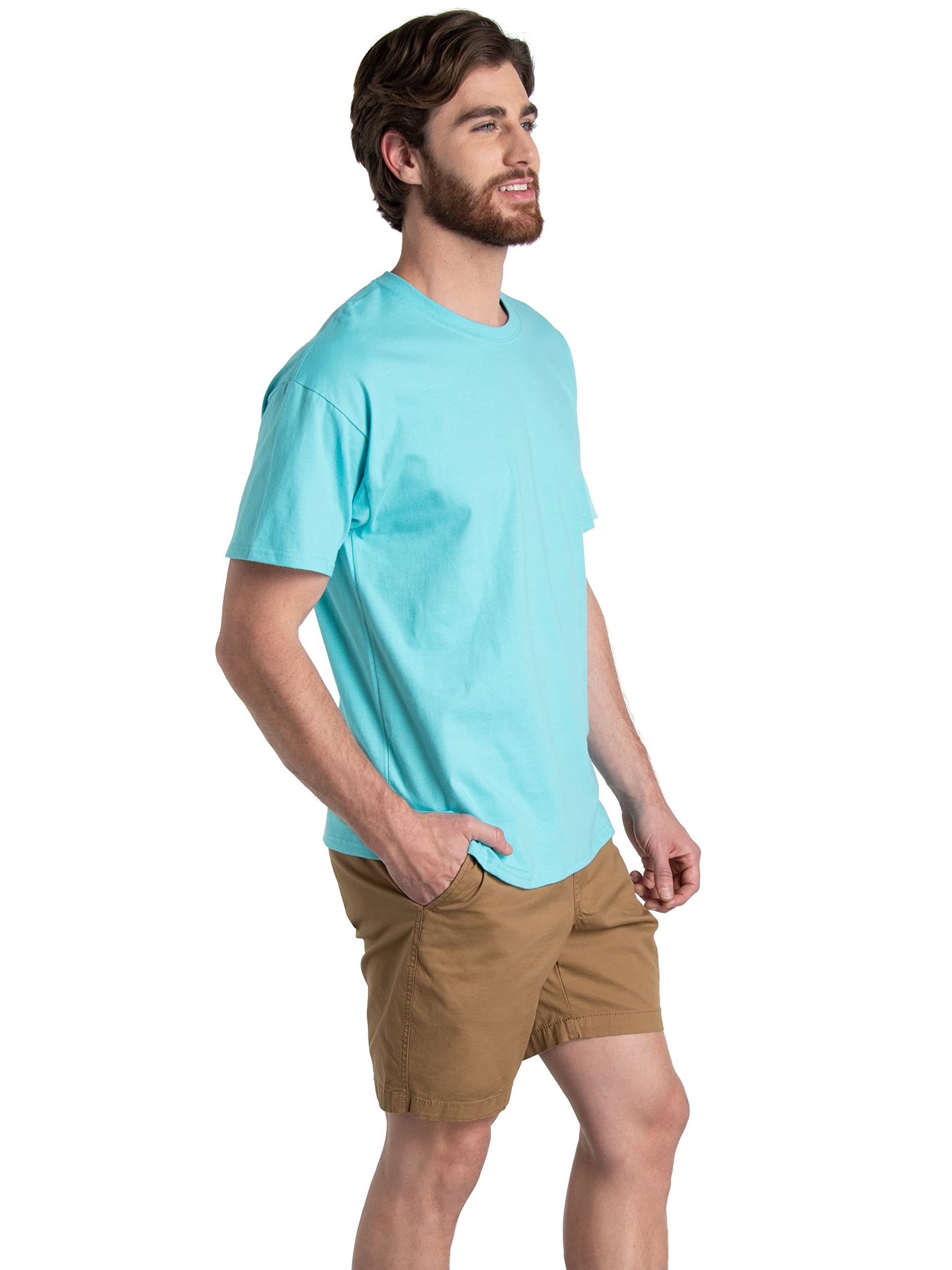 Fruit of the Loom Men's Eversoft Cotton T-Shirts, Breathable & Moisture Wicking with Odor Control, Sizes S-4X