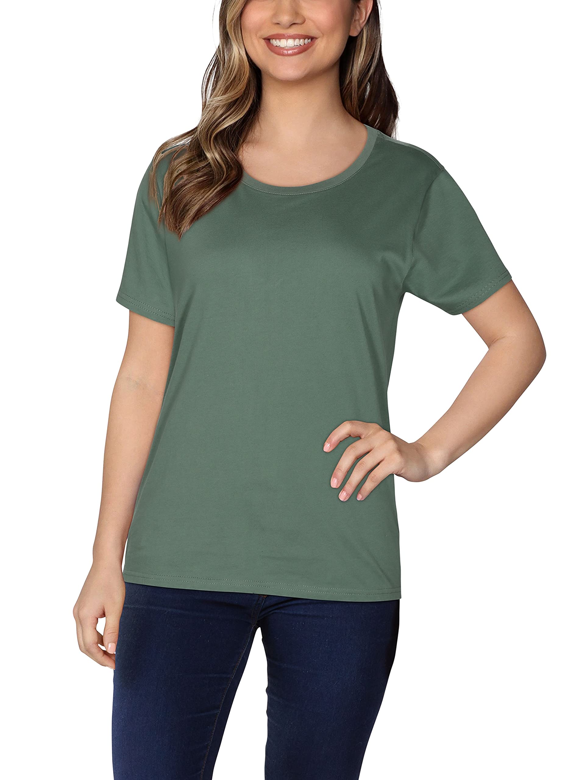 Fruit of the Loom Women’s Crafted Comfort™ Pima Cotton Short Sleeve T-shirts