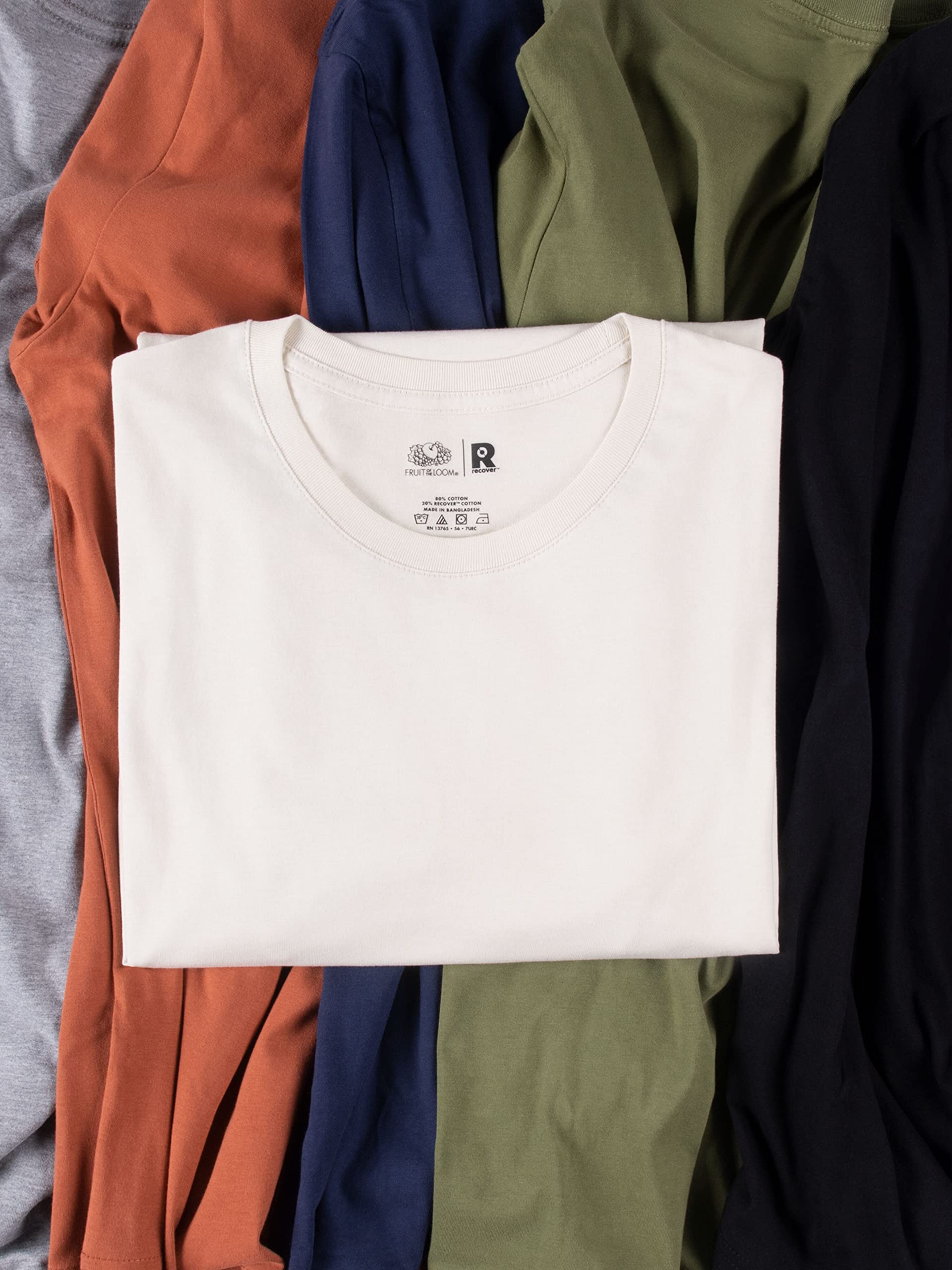 Fruit of the Loom Recover Cotton T-Shirt Made with Sustainable, Low Impact Recycled Fiber