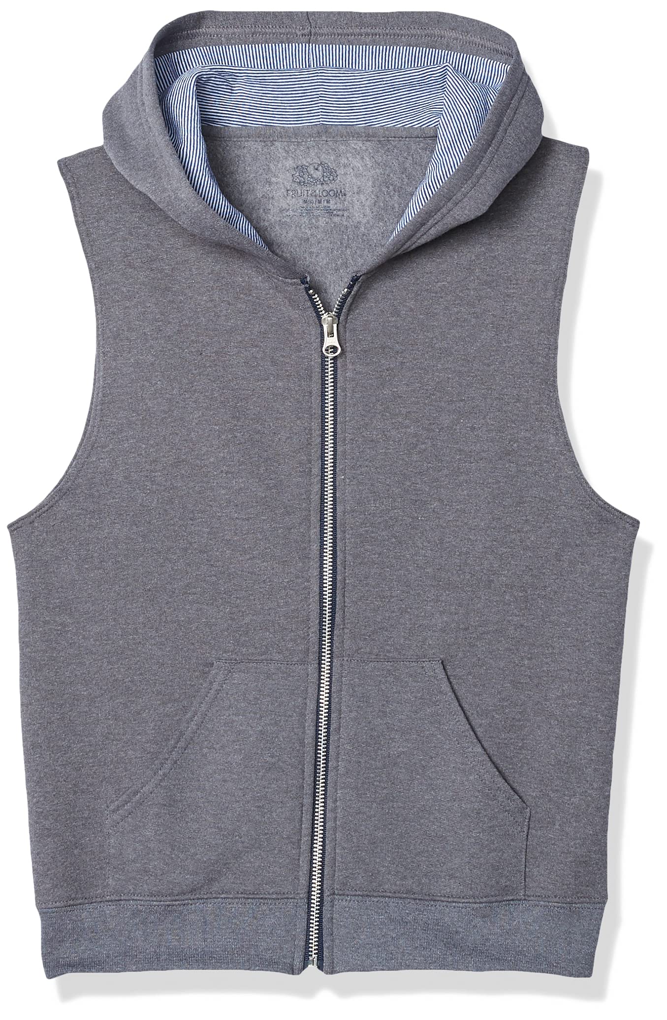 Fruit of the Loom boys Fleece & Sweatpants Vest, Vest - Charcoal Heather, Small US