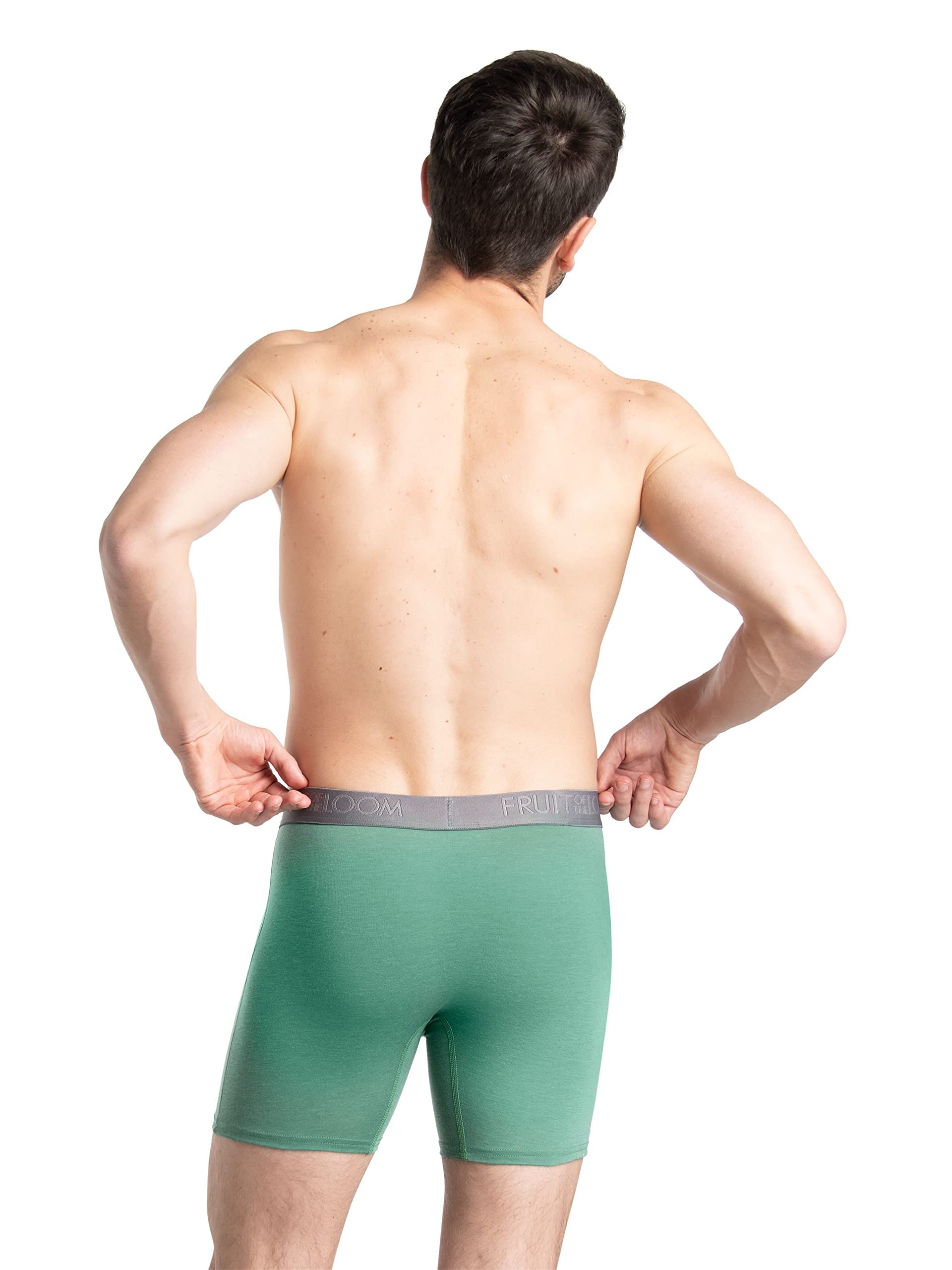 Fruit of the Loom Men's 360 Stretch Boxer Briefs, High Performance Stretch, Quick Dry & Moisture Wicking