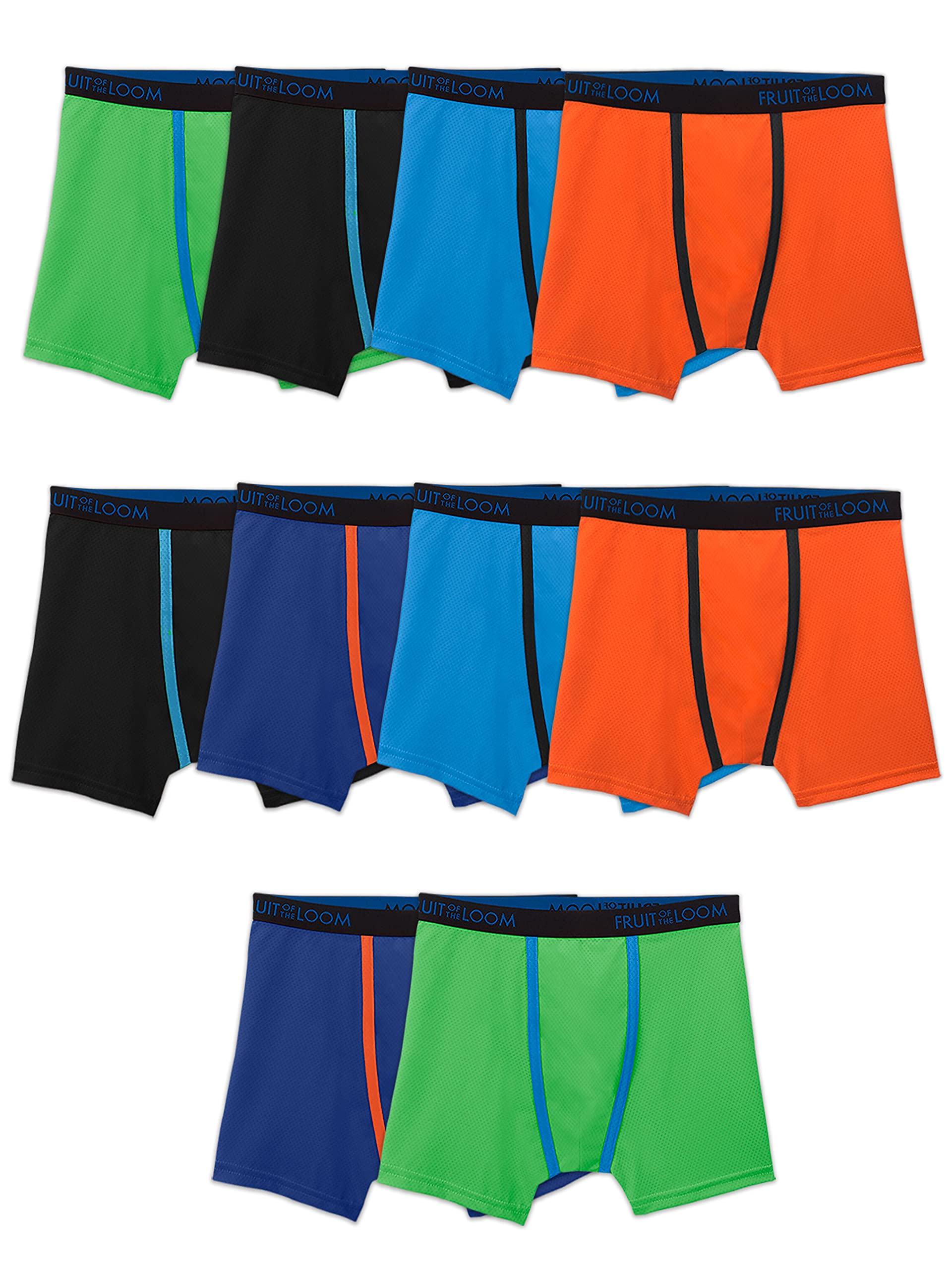 Fruit of the Loom Boys' and Toddler Boxer Briefs, Tag Free & Breathable Underwear, Assorted Color Multipacks
