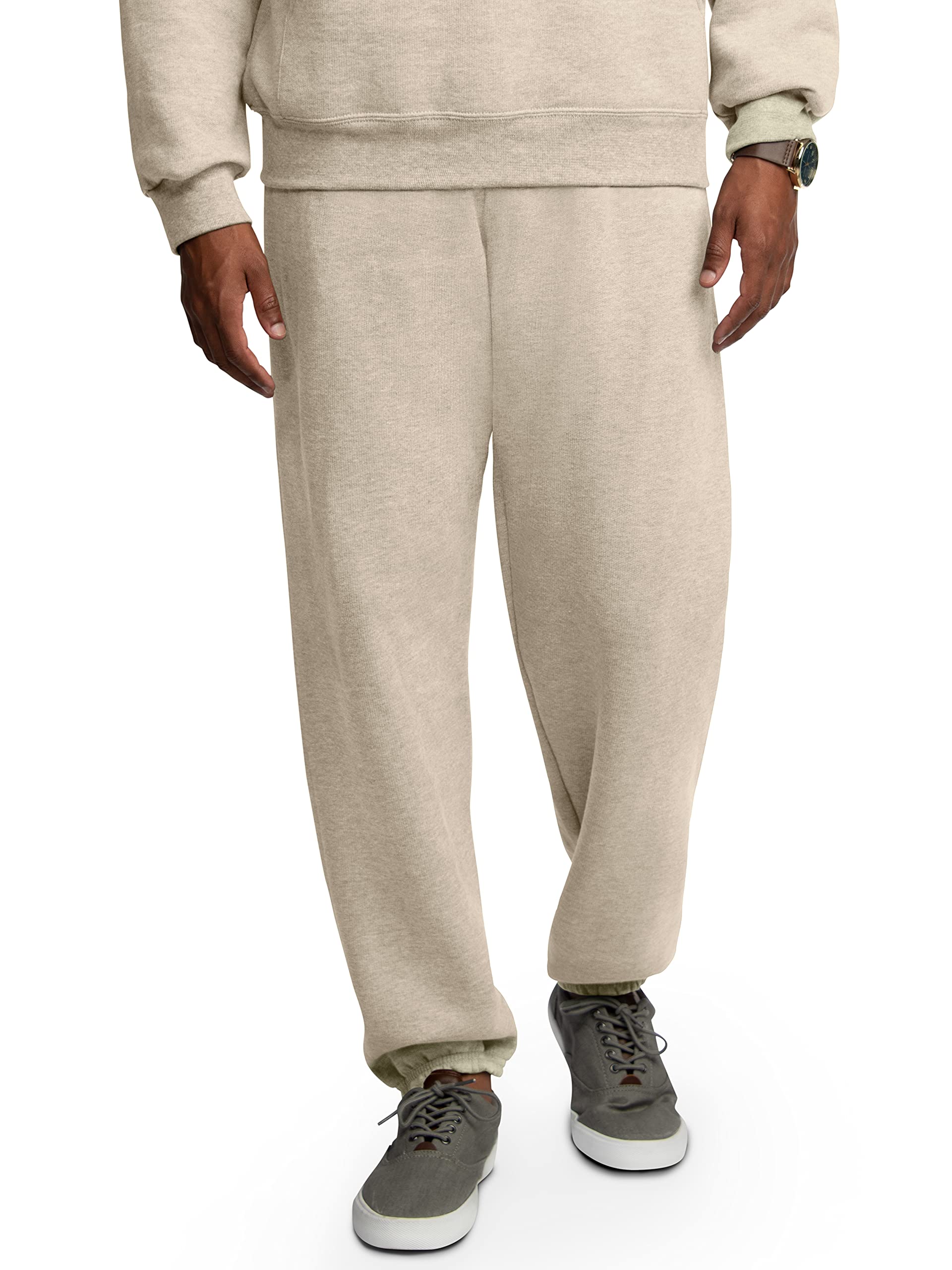 Fruit of the Loom Eversoft Fleece Elastic Bottom Sweatpants with Pockets, Relaxed Fit, Moisture Wicking, Breathable