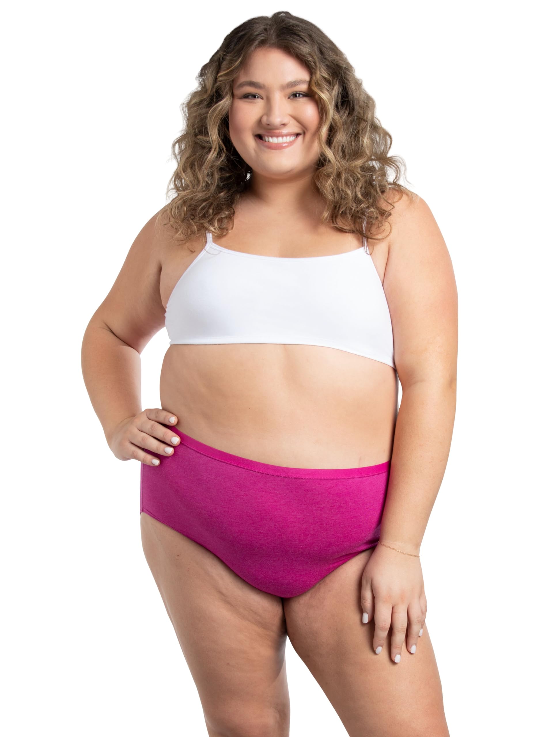 Fruit of the Loom Women's 360° Stretch Underwear, High Performance Stretch for Effortless Comfort, Available in Plus Size