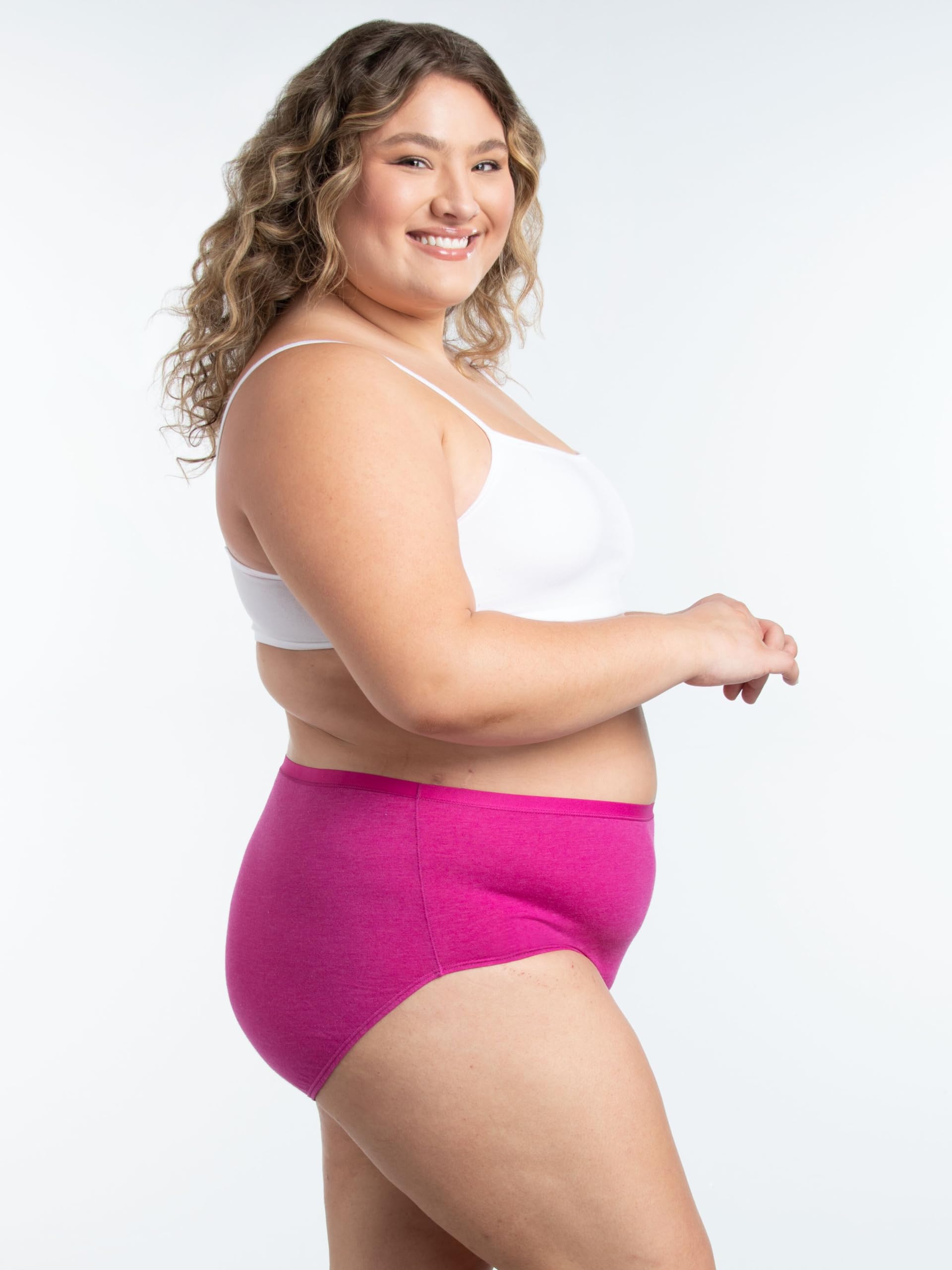 Fruit of the Loom Women's 360° Stretch Underwear, High Performance Stretch for Effortless Comfort, Available in Plus Size