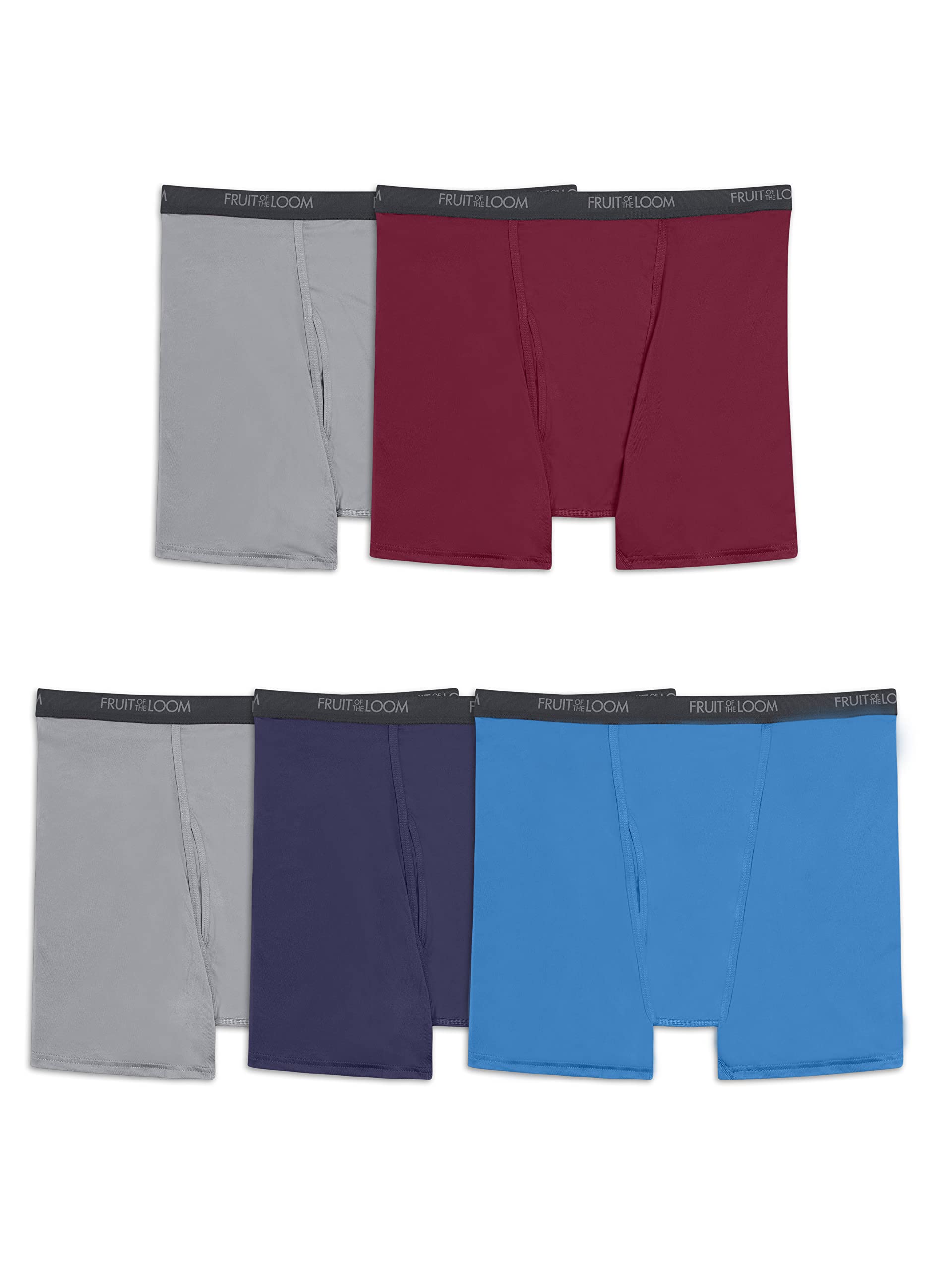 Fruit of the Loom Men's Micro Stretch Boxer Briefs, Designed to Move with You, Lightweight & Moisture Wicking