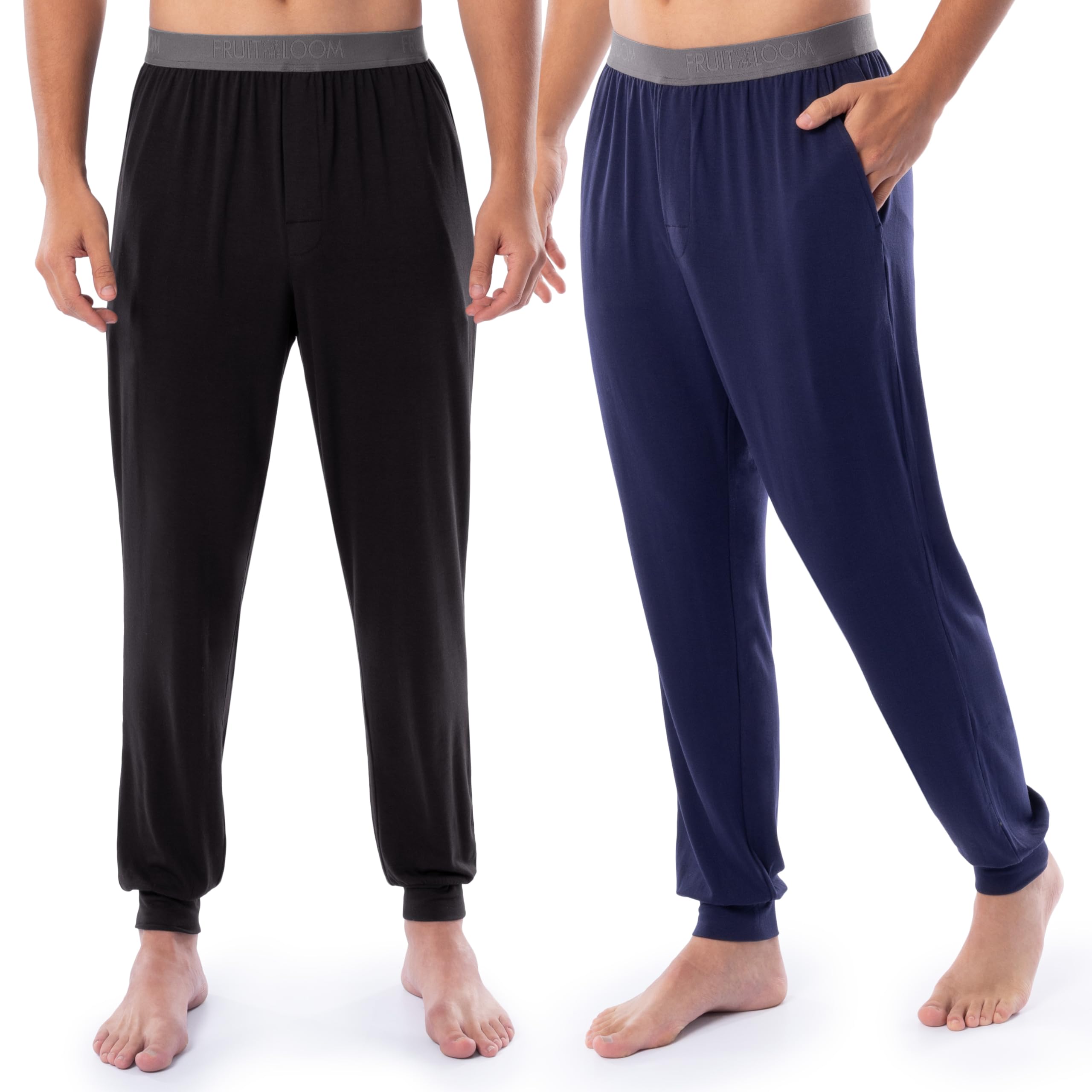 Fruit of the Loom Men's 360 Stretch 2-Pack Jogger Pajama Sleep Pant