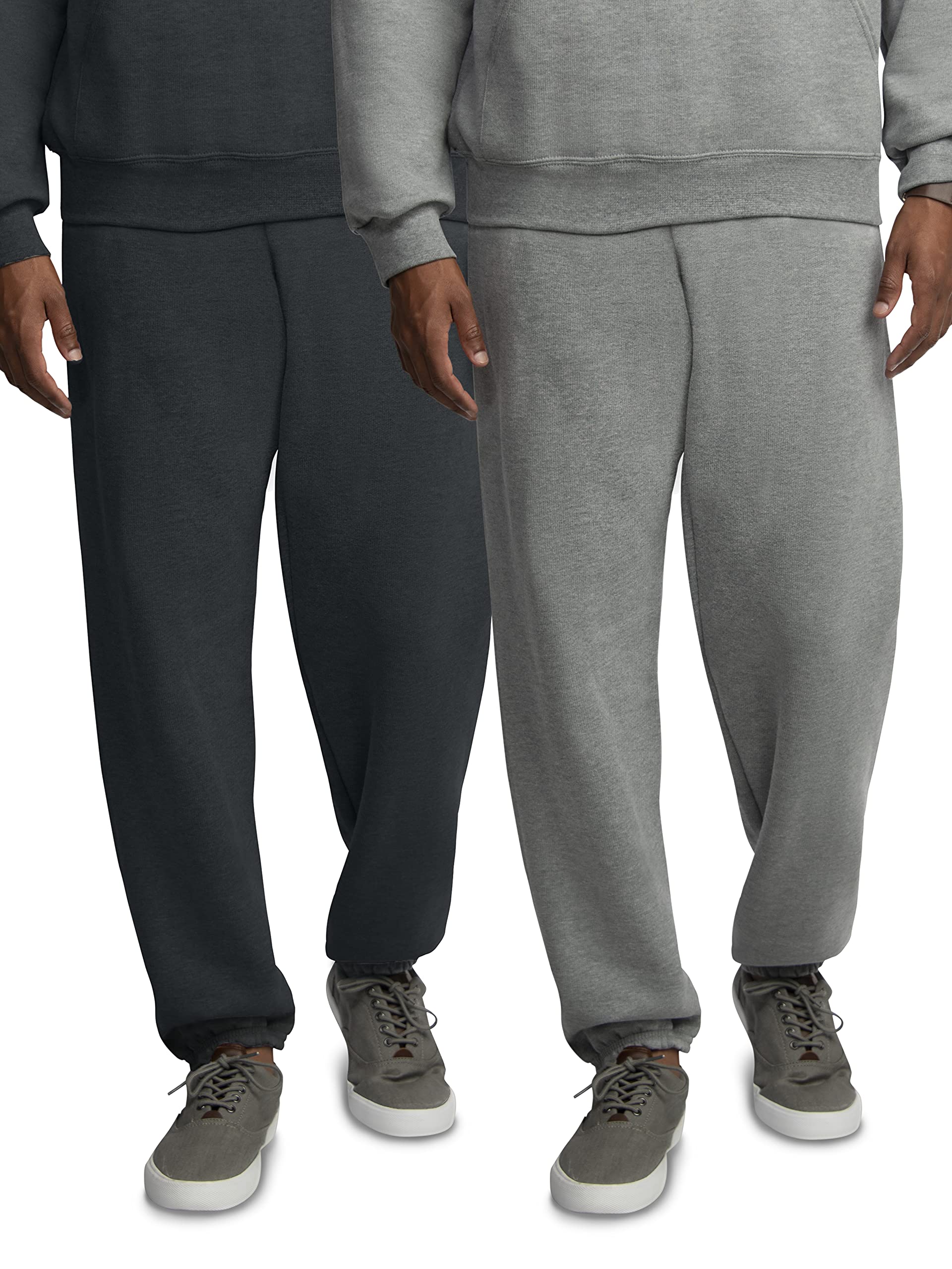Fruit of the Loom Men's Eversoft Fleece Elastic Bottom Sweatpants with Pockets, Relaxed Fit, Moisture Wicking, Breathable