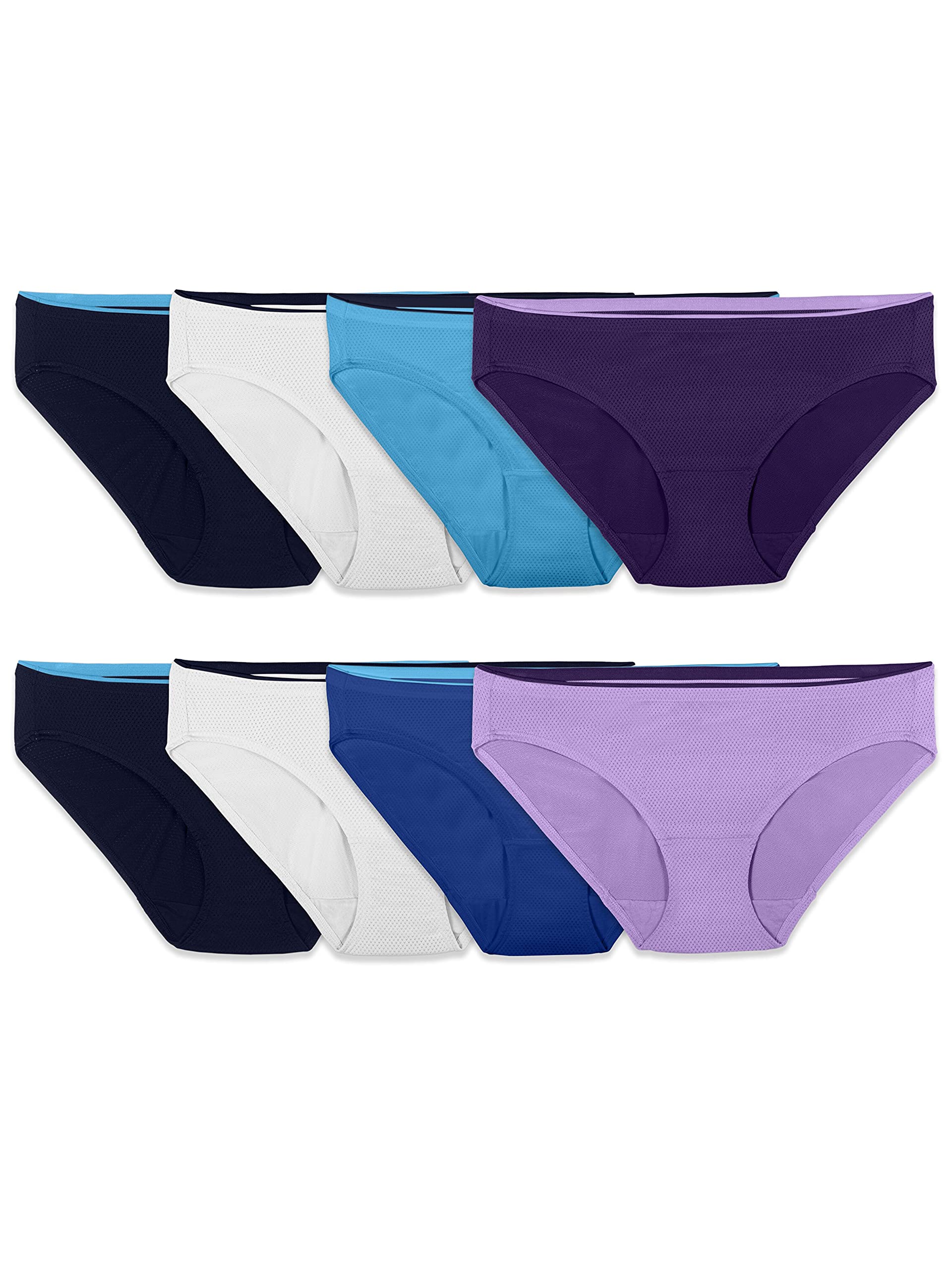 Fruit of the Loom Women's Breathable Underwear, Moisture Wicking Keeps You Cool & Comfortable, Available in Plus Size