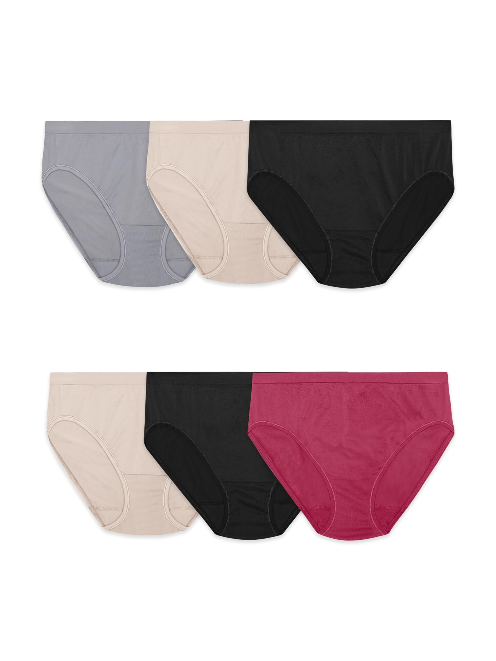 Fruit of the Loom Women's No Show Seamless Underwear, Amazing Stretch & No Panty Lines, Available in Plus Size