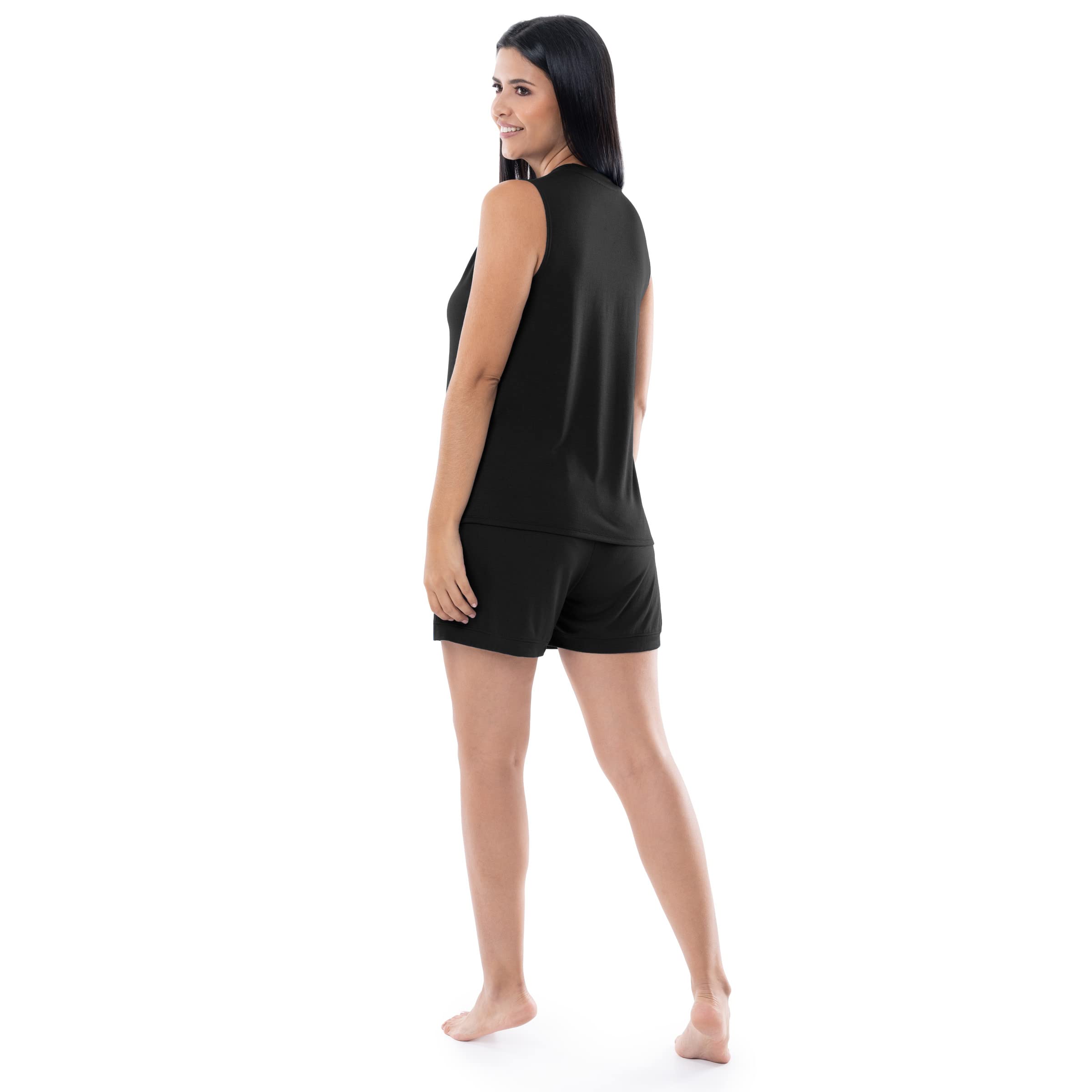 Fruit of the Loom Women's Breathable Tank Top and Short 2 Piece Sleep Set