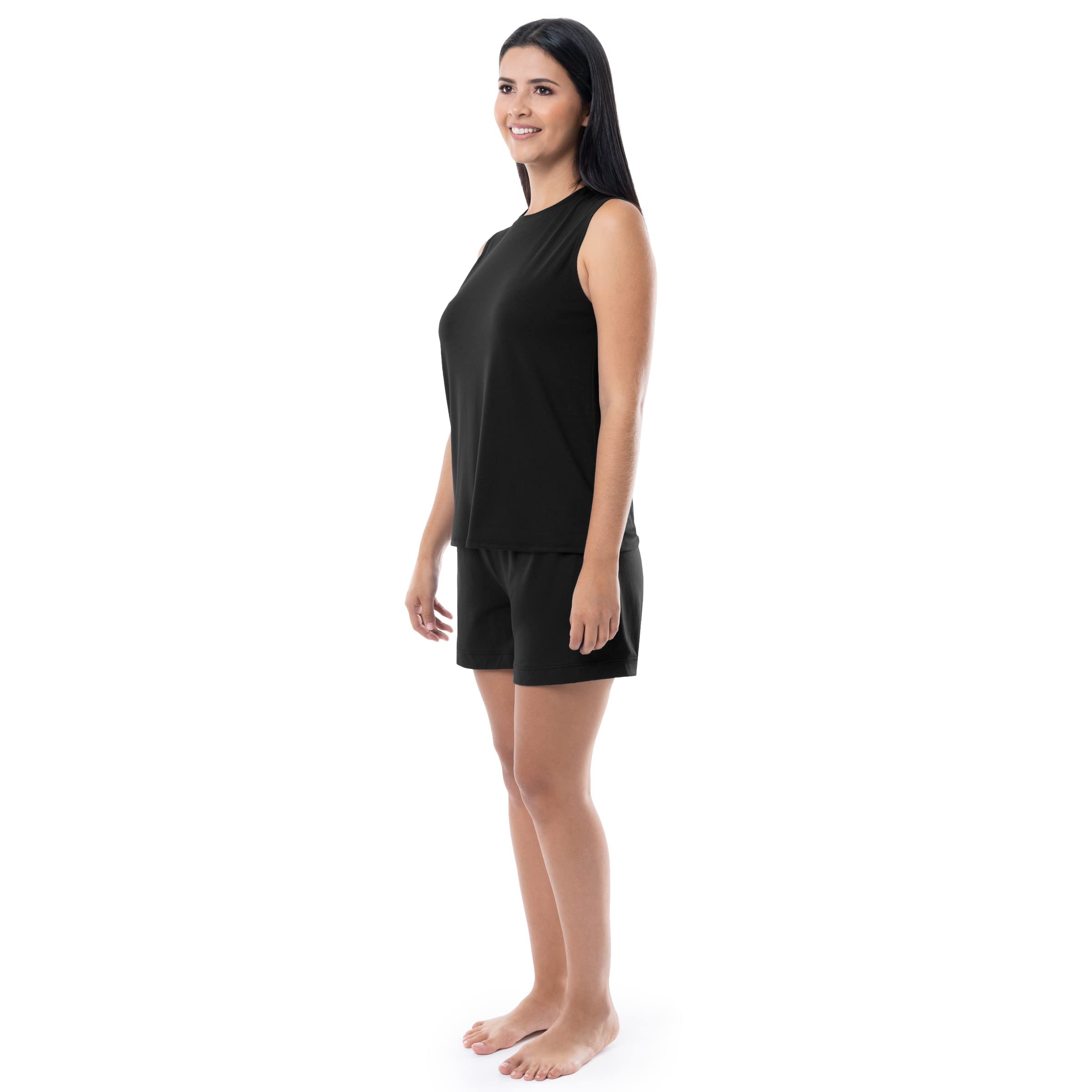 Fruit of the Loom Women's Breathable Tank Top and Short 2 Piece Sleep Set