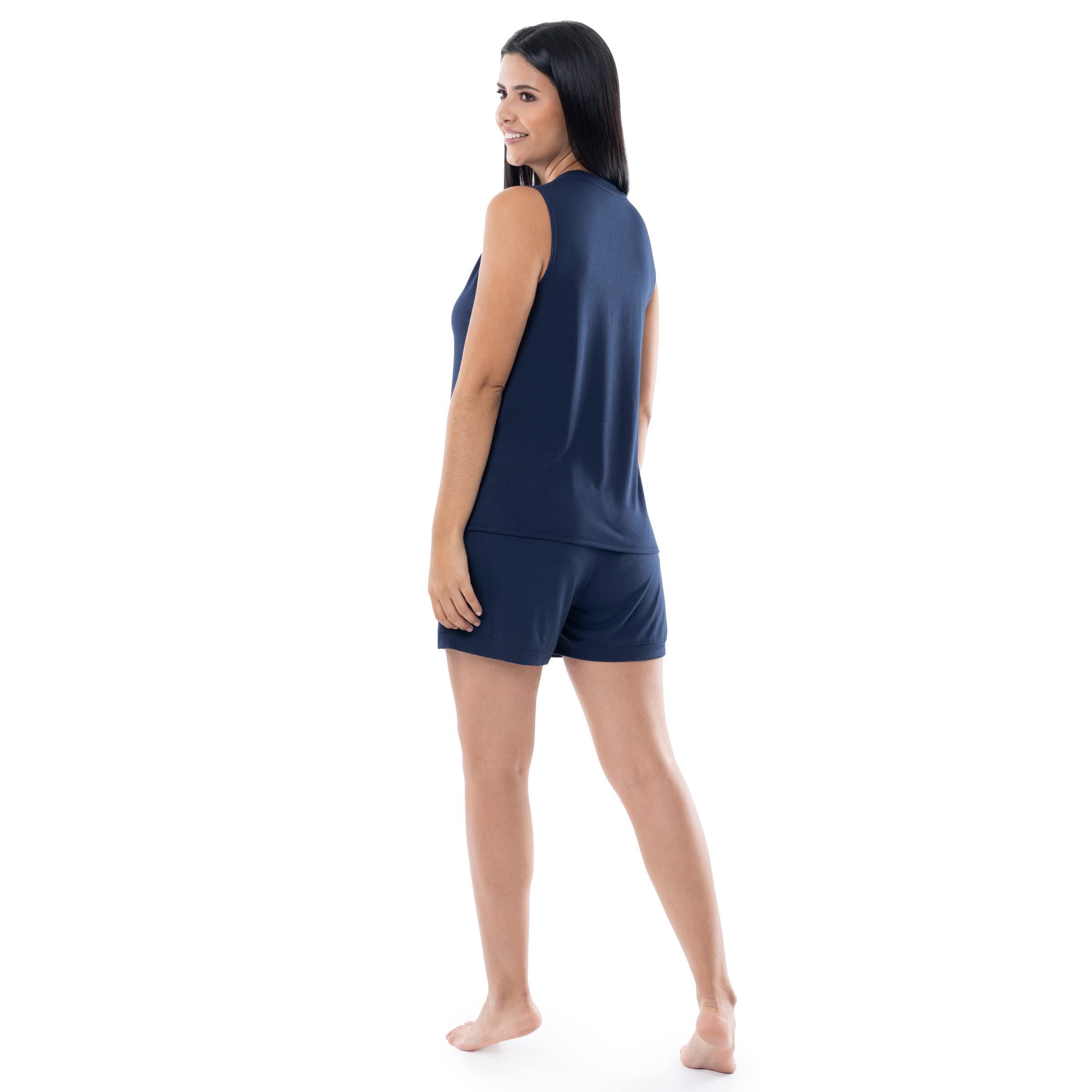 Fruit of the Loom Women's Breathable Tank Top and Short 2 Piece Sleep Set