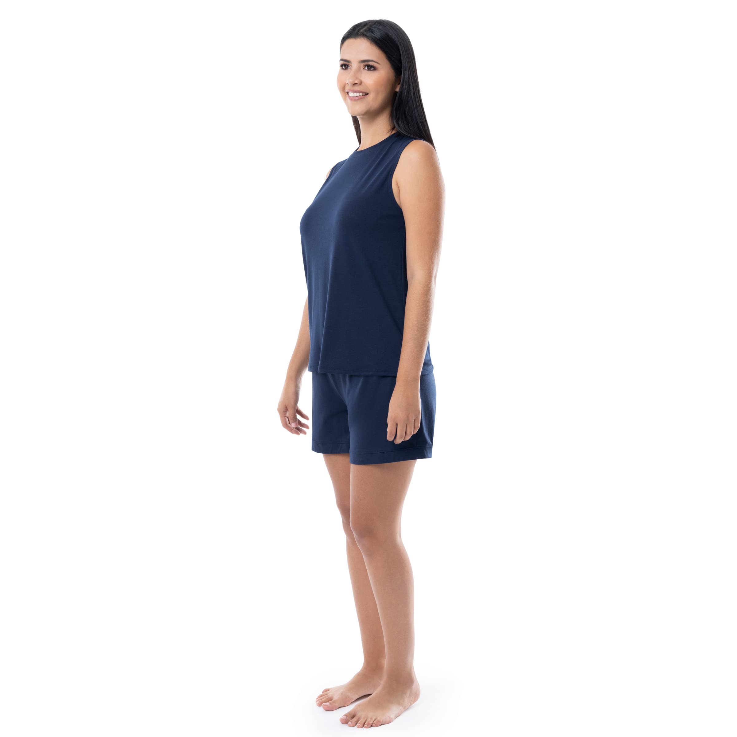 Fruit of the Loom Women's Breathable Tank Top and Short 2 Piece Sleep Set