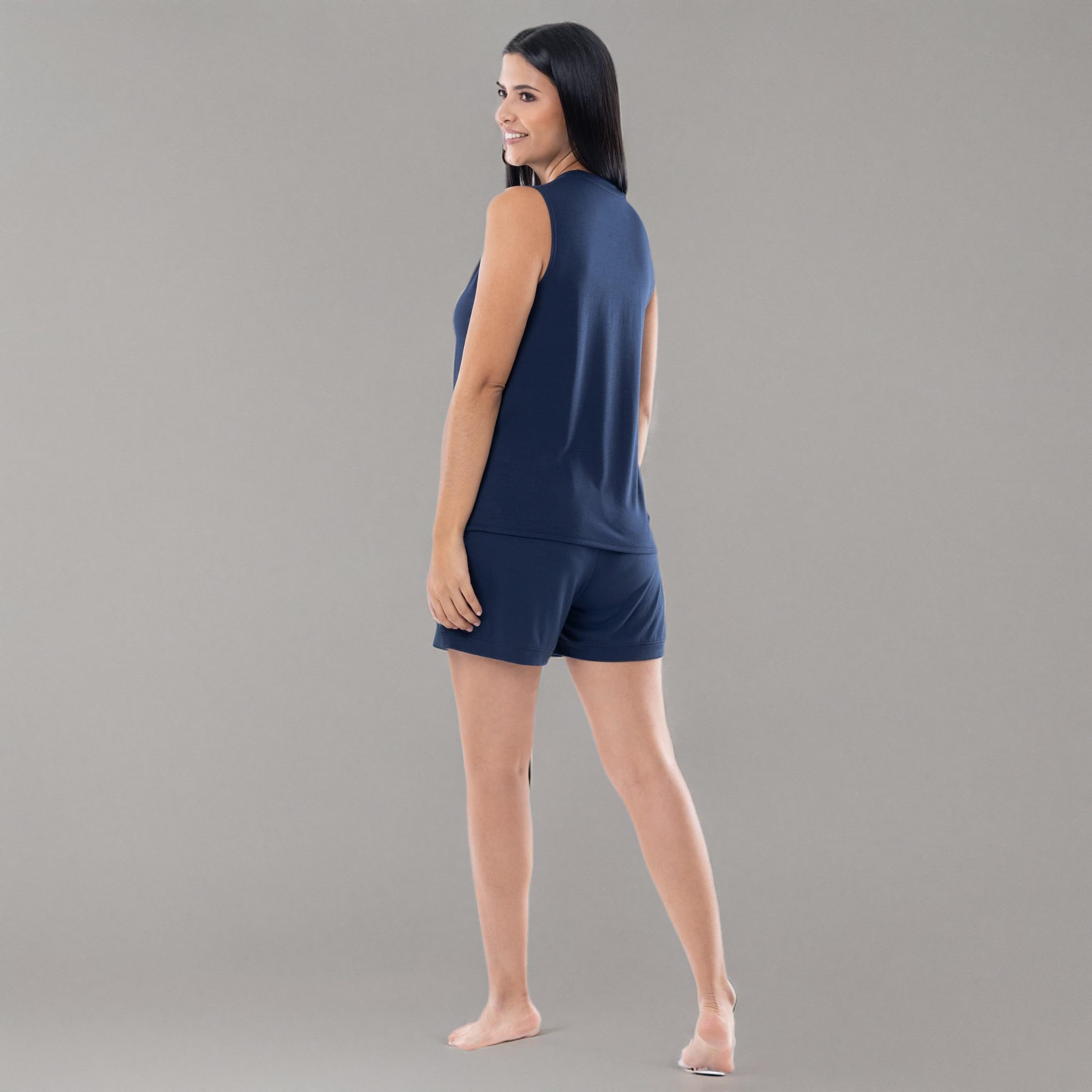 Fruit of the Loom Women's Breathable Tank Top and Short 2 Piece Sleep Set
