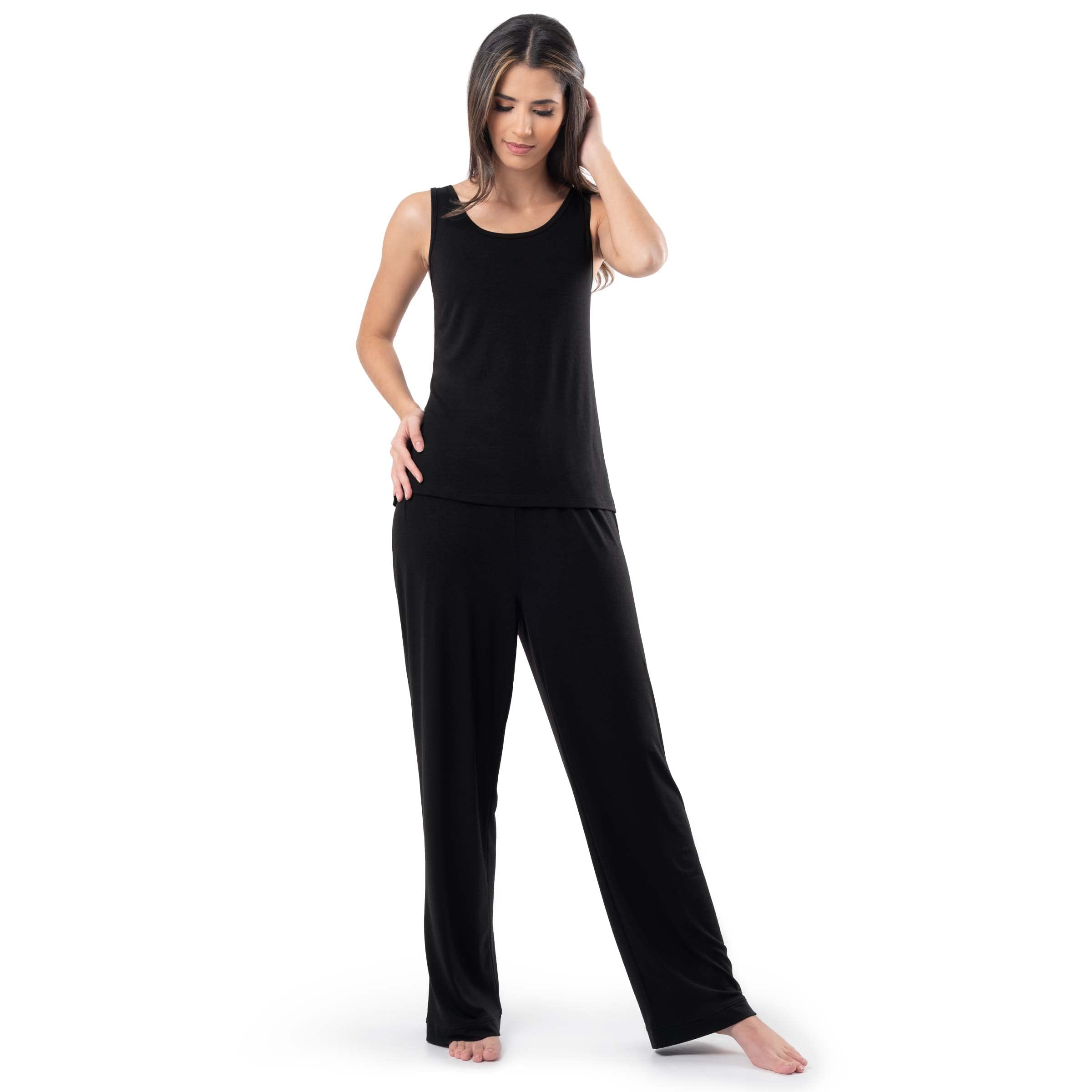 Fruit of the Loom womens Breathable Tank Top, Pant, and Cardigan Sleep Set