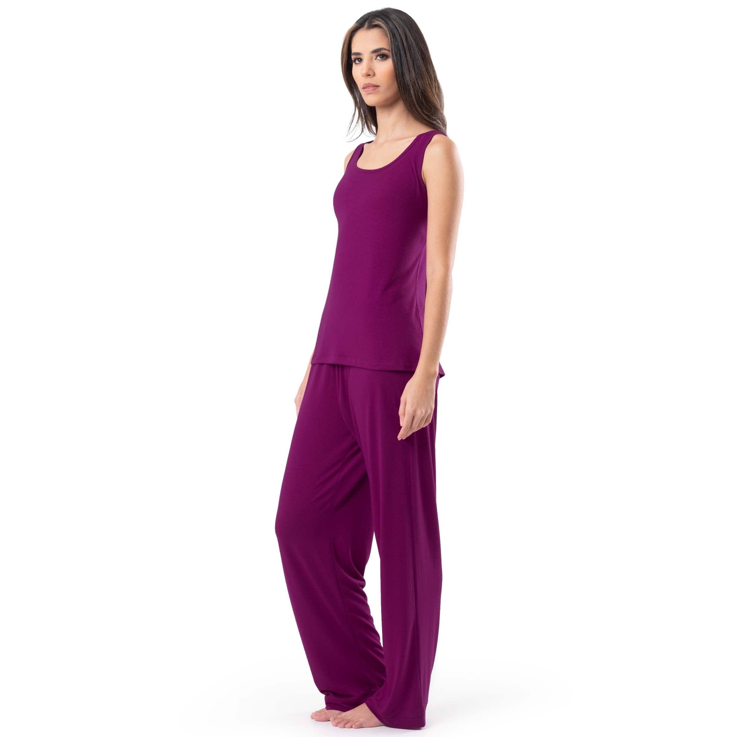 Fruit of the Loom womens Breathable Tank Top, Pant, and Cardigan Sleep Set